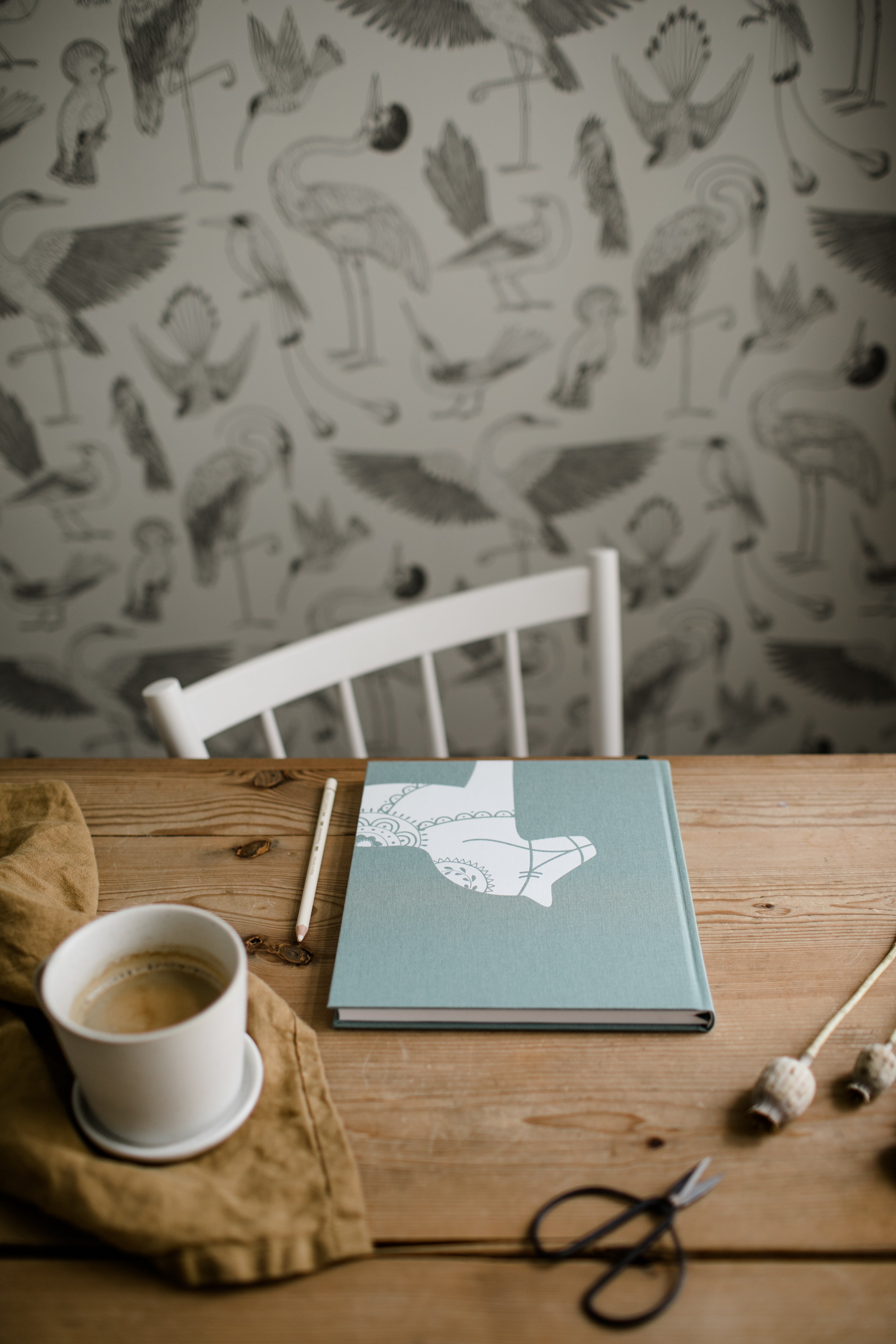 Notizbuch Dalapferd - dusty green 21 x 24 cm