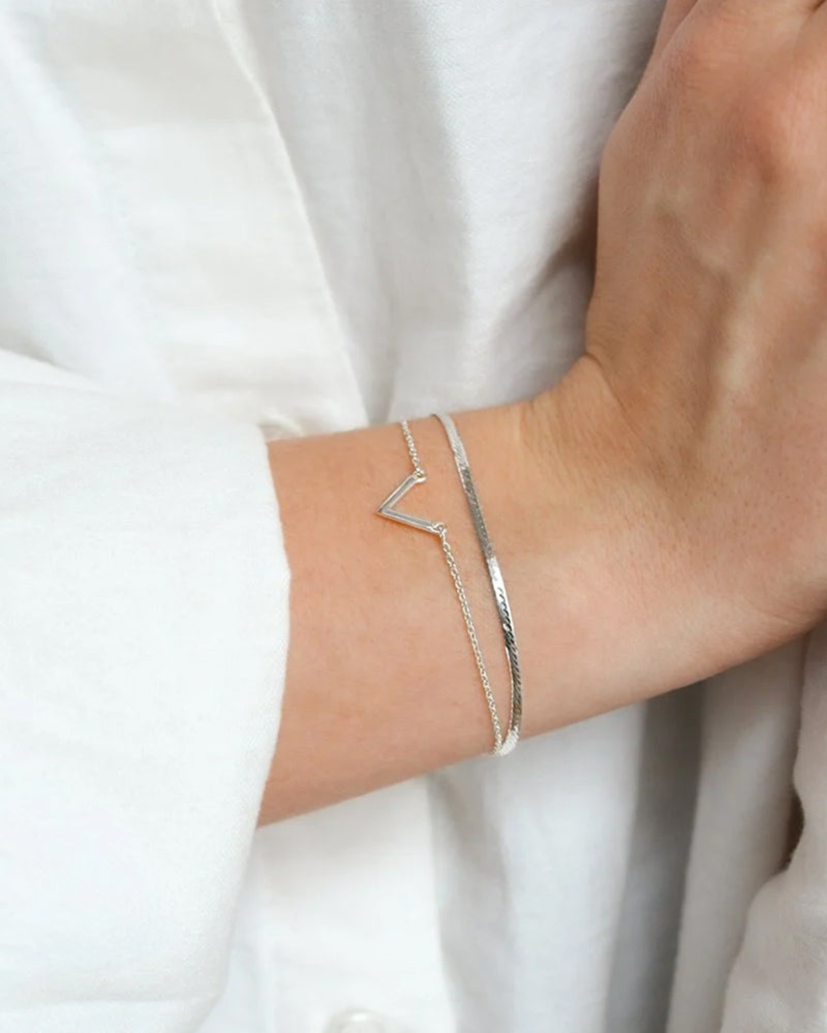Armband Herringbone - silber Gr. M/L