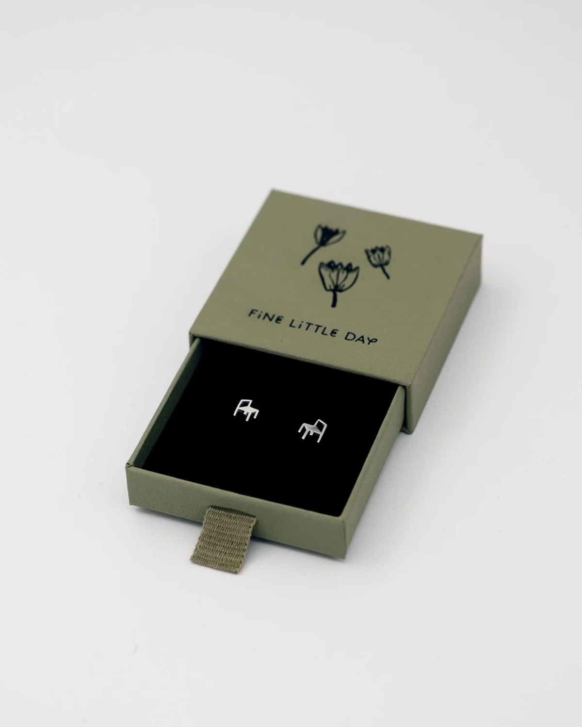 Ohrstecker Stuhl - Silber