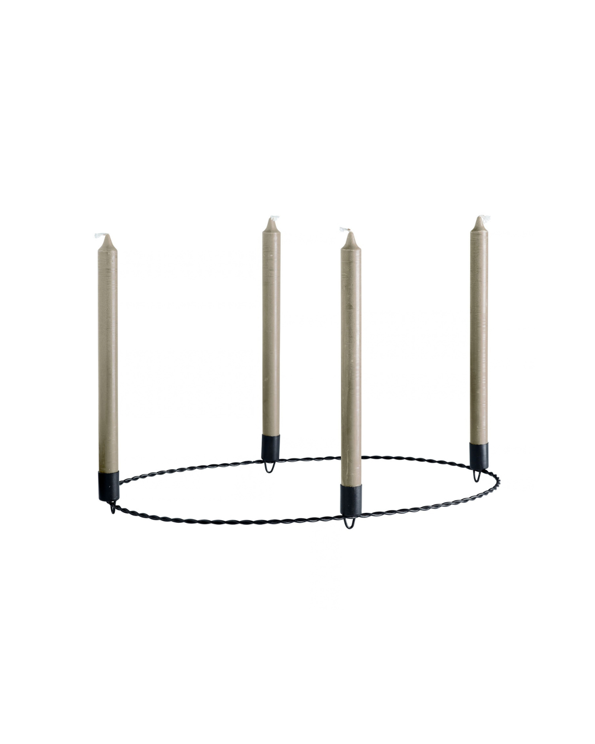 Kerzenhalter aus Metall - Oval
