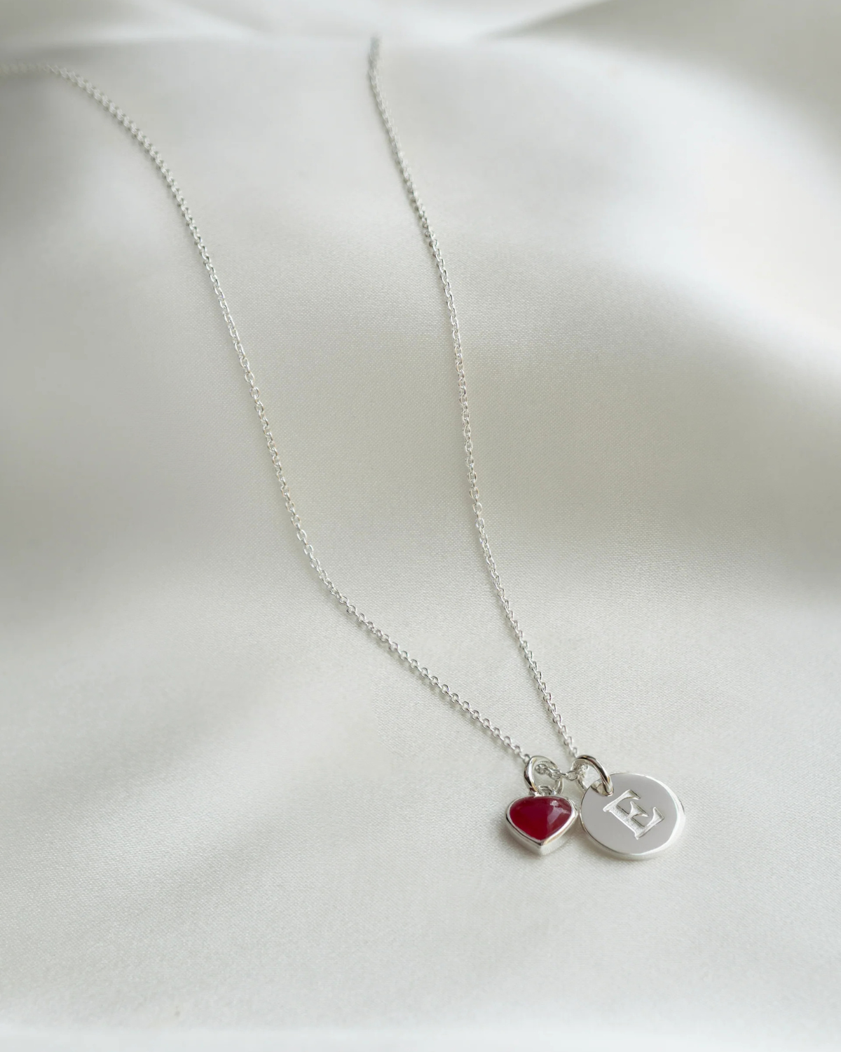 Anhänger Beloved Heart Pink Quartz - silber