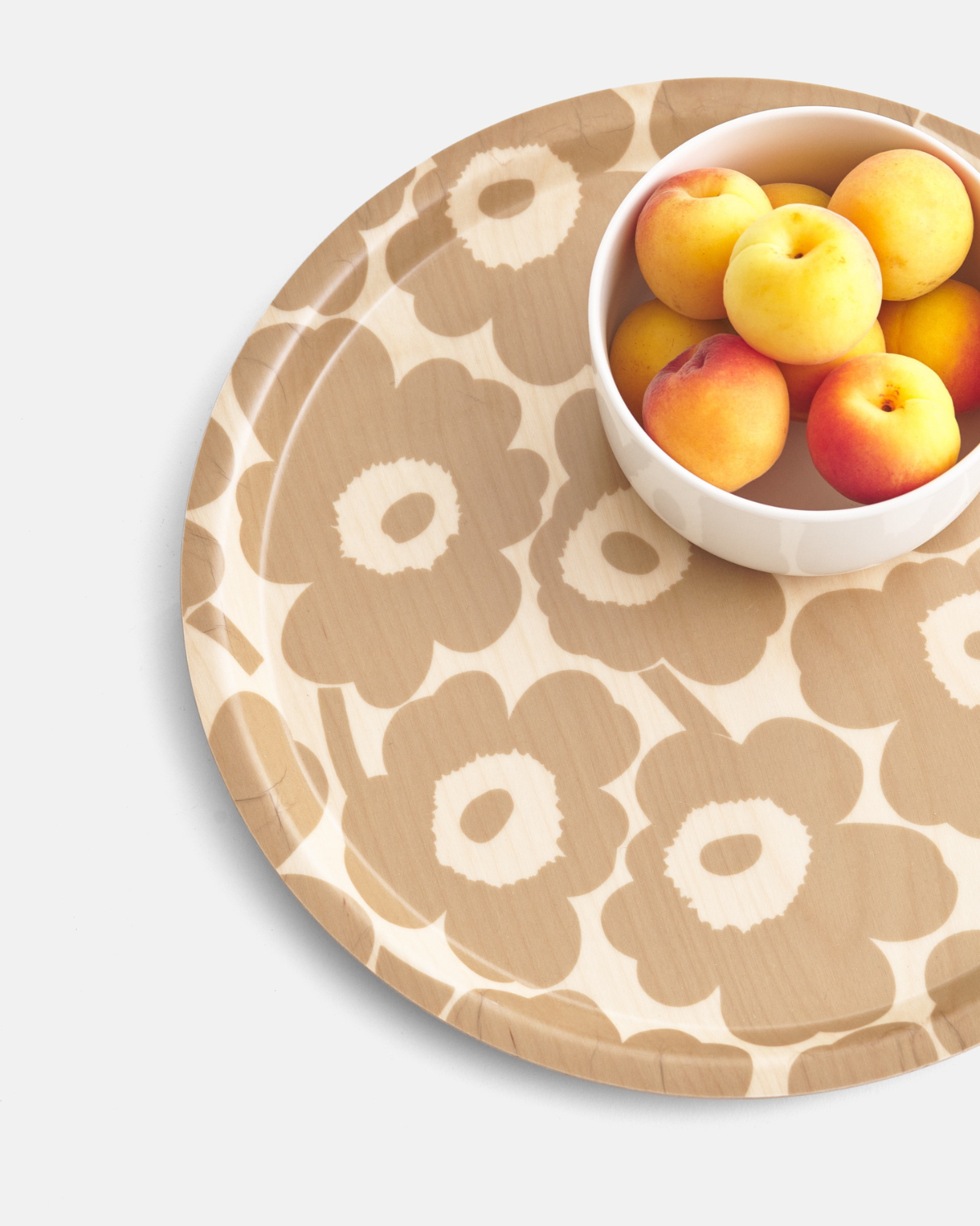 Tablett Mini UNIKKO - Hellbraun / Beige (Ø 31 cm)