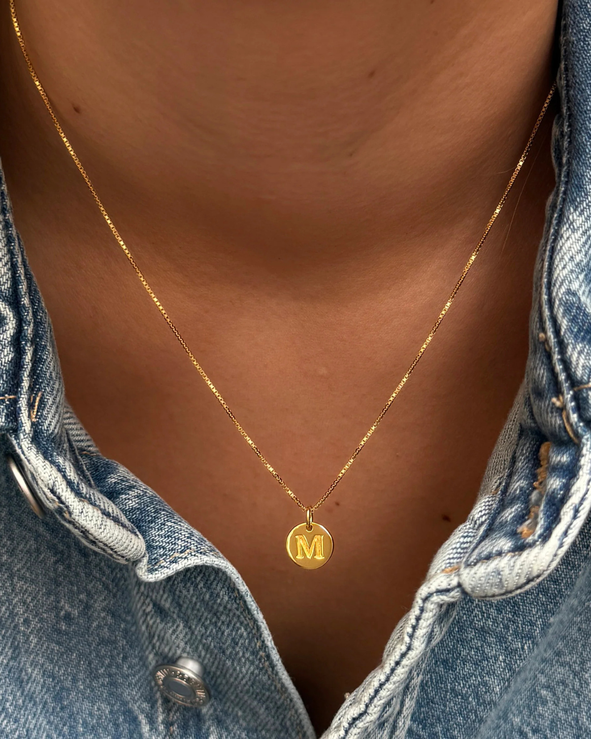 Halskette Short Box Chain - Gold