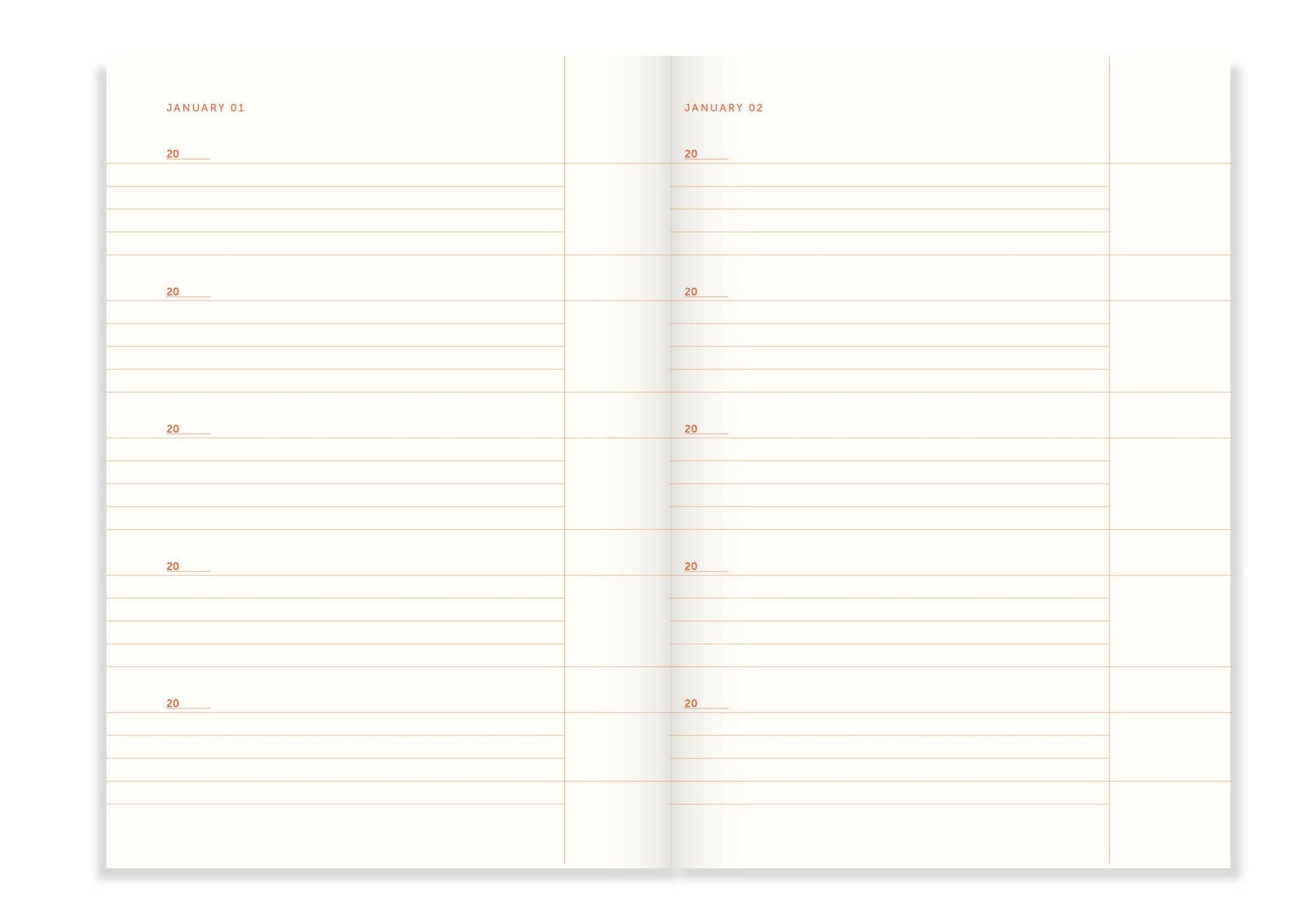 One Line a Day Tagebuch – Leinen in Smaragdgrün