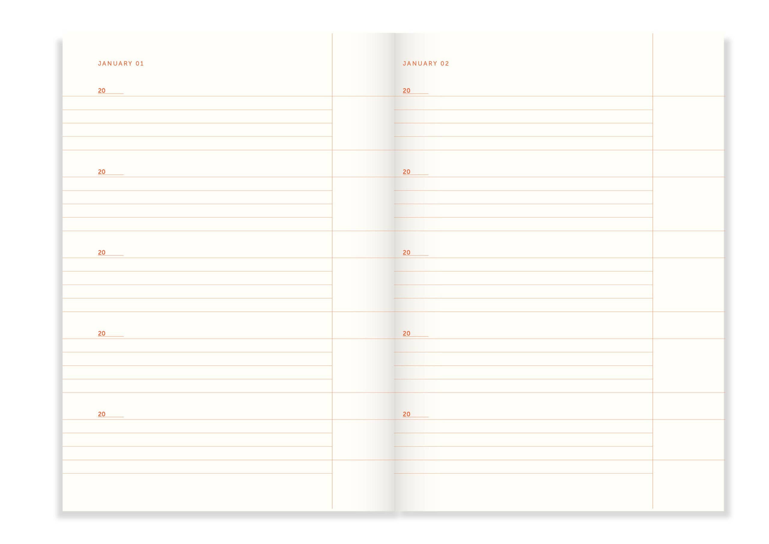 One Line a Day Tagebuch – Leinen in Smaragdgrün