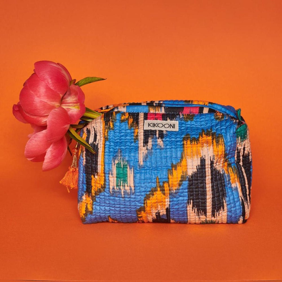 kleine Kosmetiktasche "Blue Ikat"