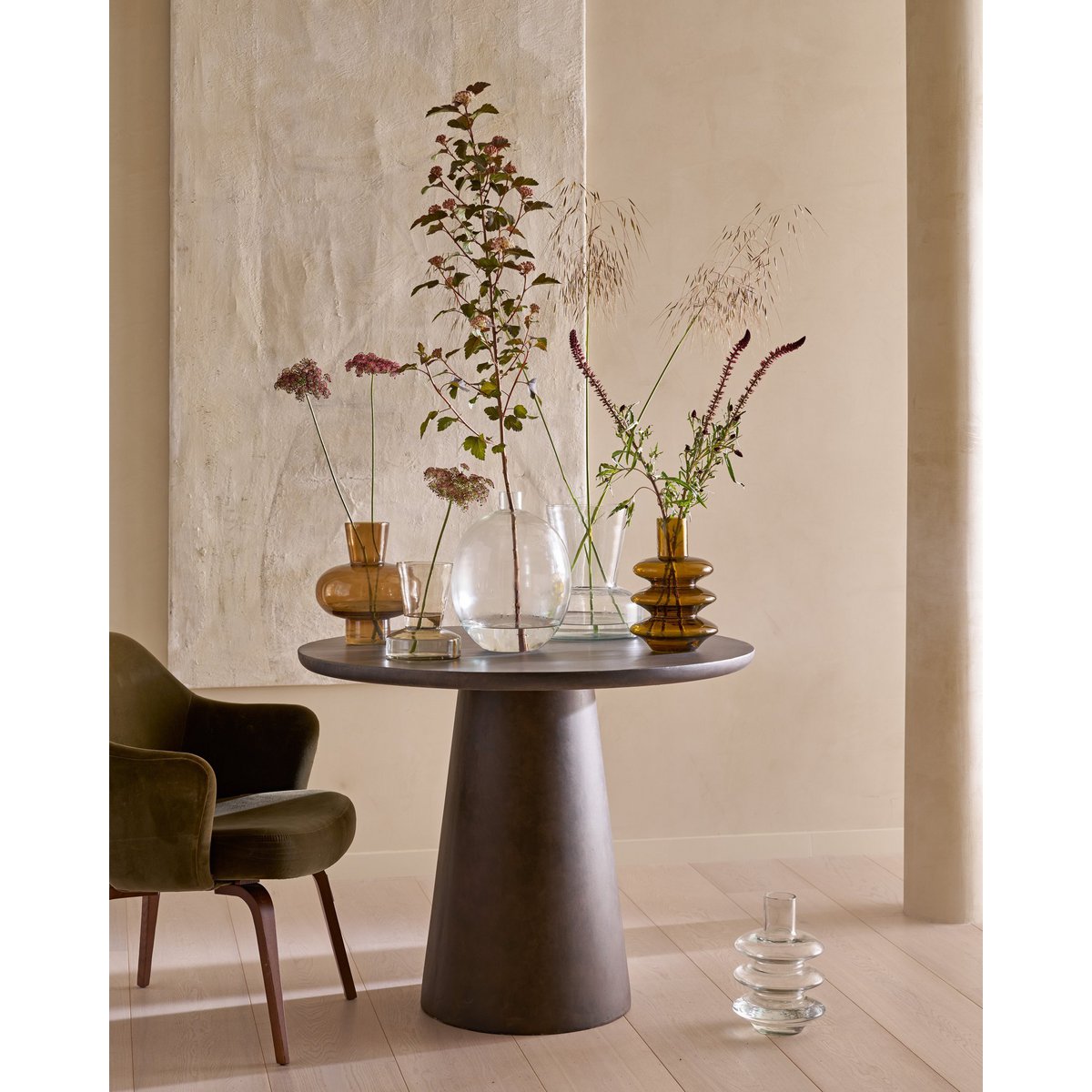 Ballonvase aus Glas - oval