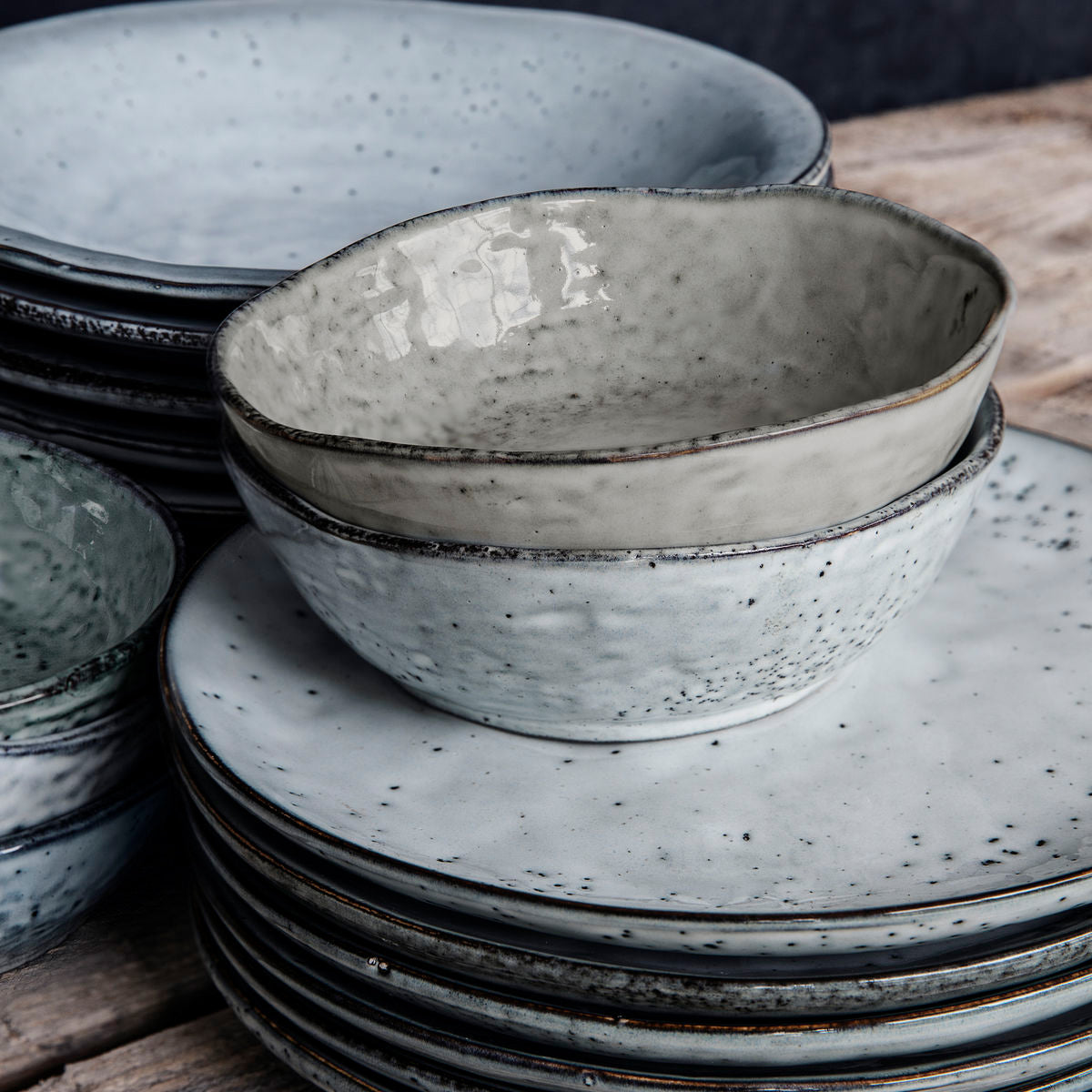 Schale Rustic - Grau/Blau Ø 14 cm