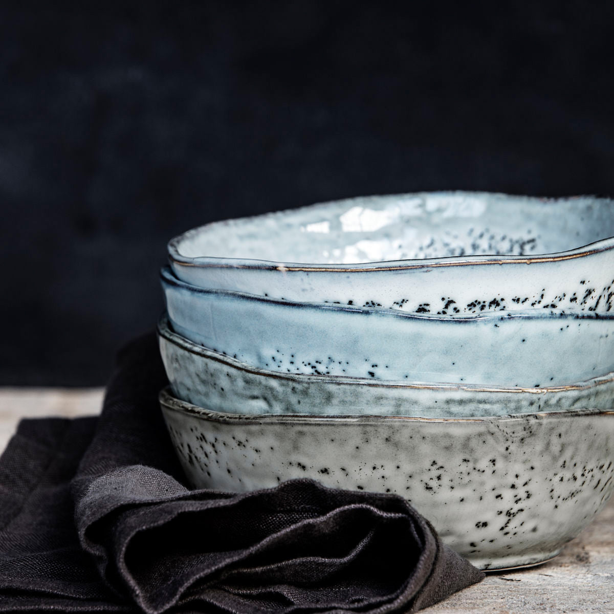 Schale Rustic - Grau/Blau Ø 14 cm