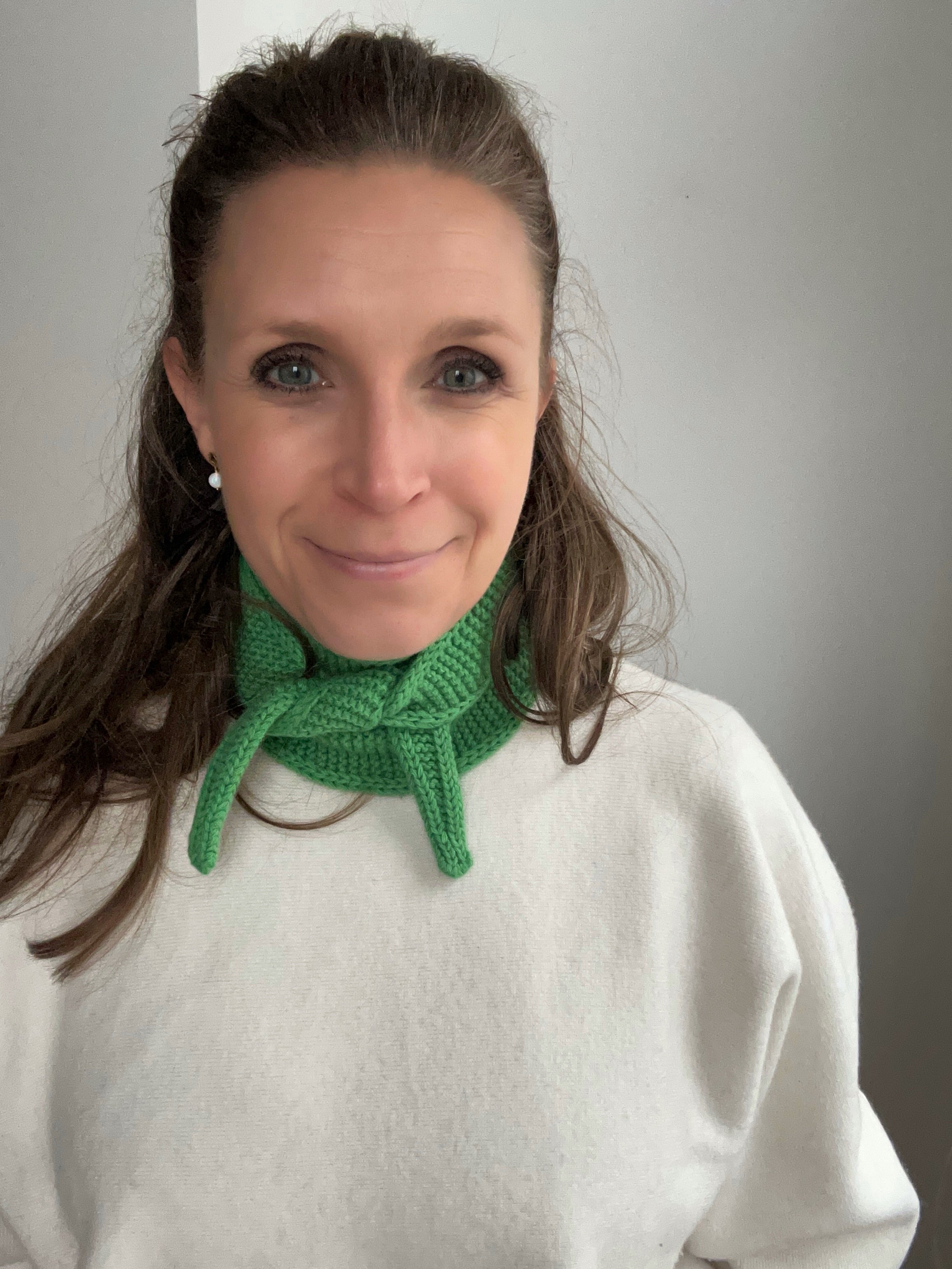 Kleiner Strick-Schal - grün