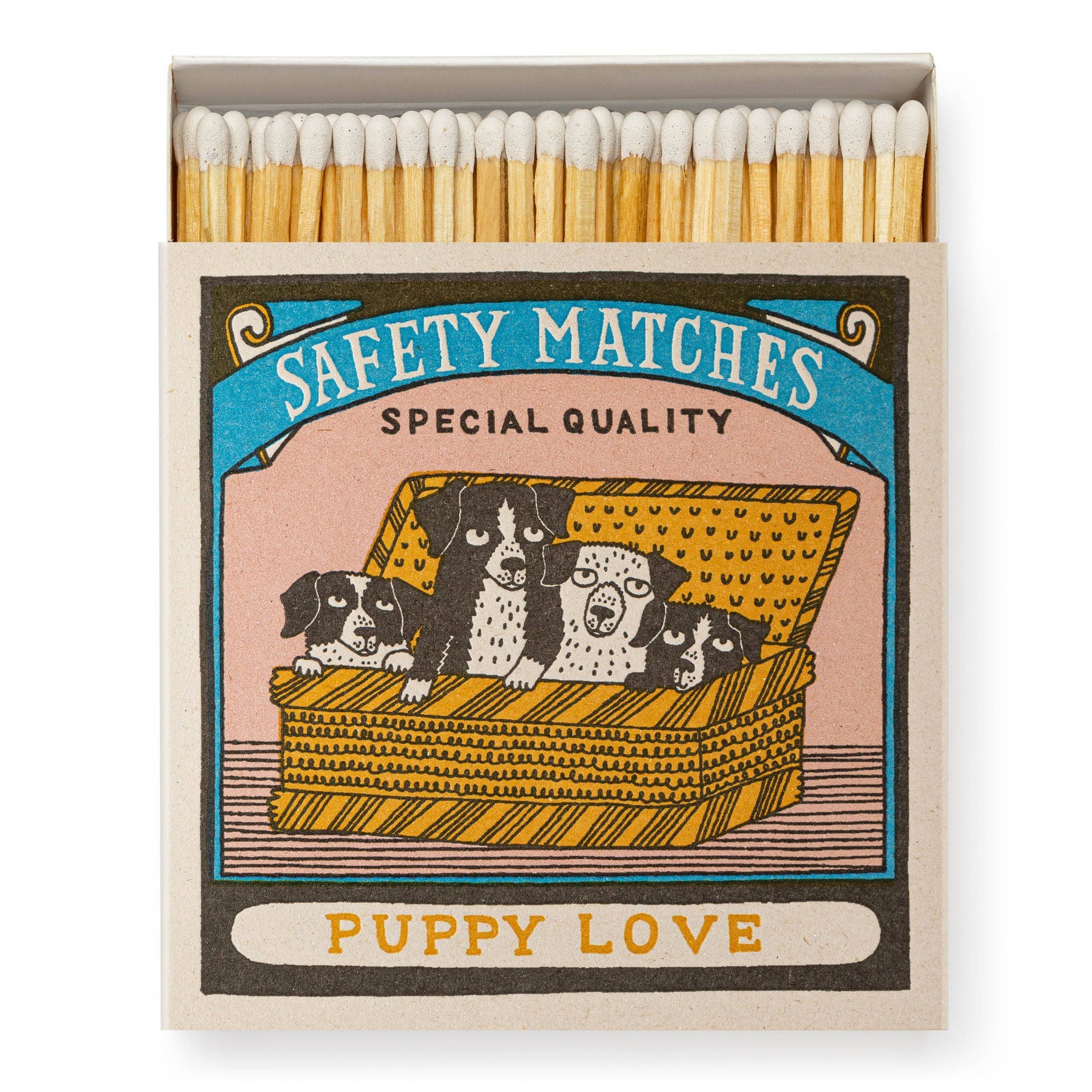 Puppy Love | Quadratische Sicherheitsstreichhölzer
