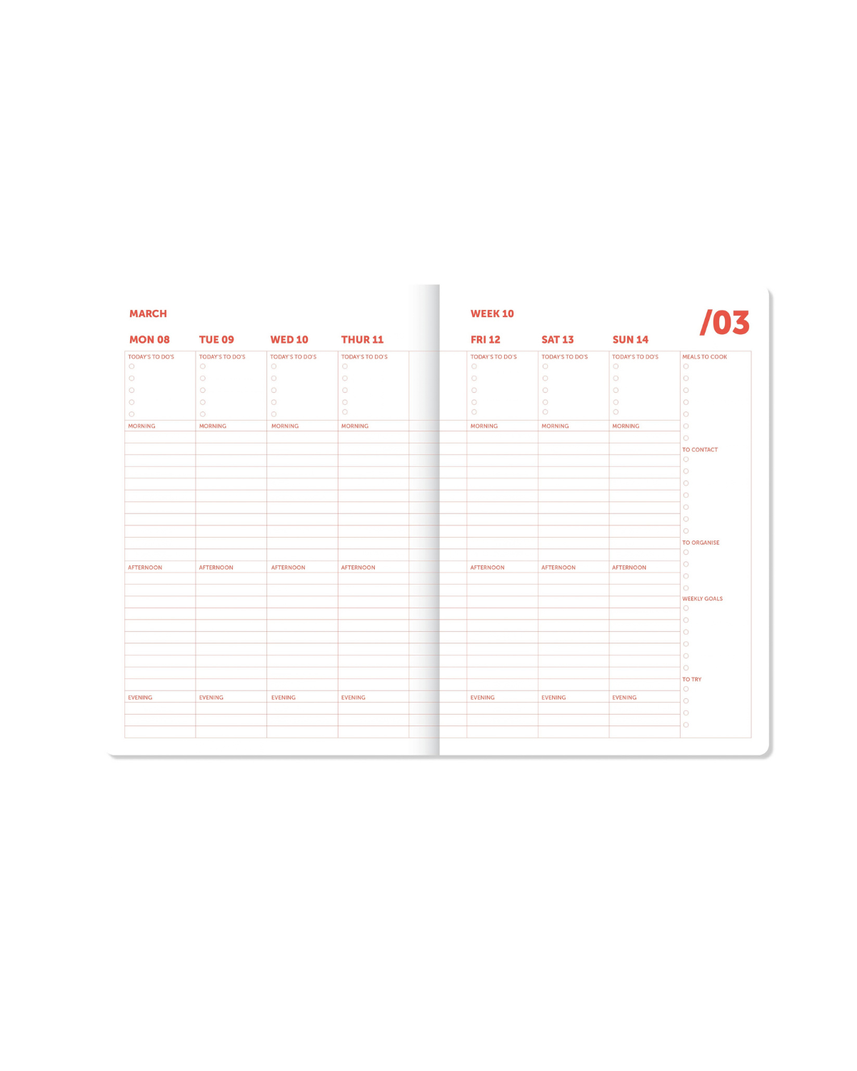 Spiral-Journal 2027 – Kariert Pink/Rot