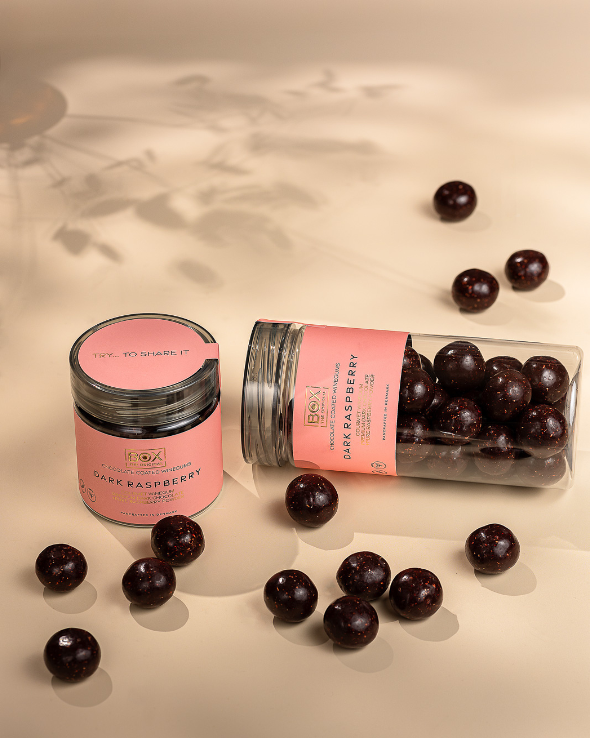 Fruchtgummi mit Schokolade – Dark Raspberry / Himbeere & Dunkle Schokolade 250 g