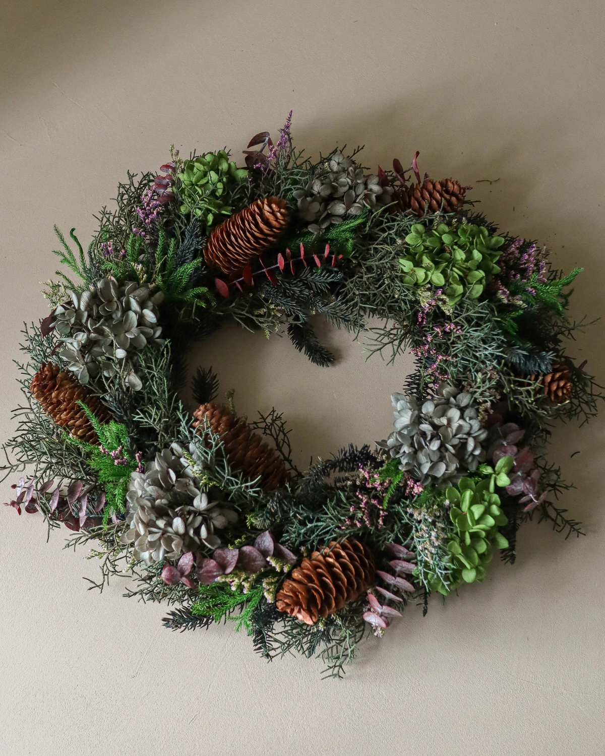 Kranz Eukalyptus & Hortensien - Botanical Forest Wreath (Ø 40 cm)