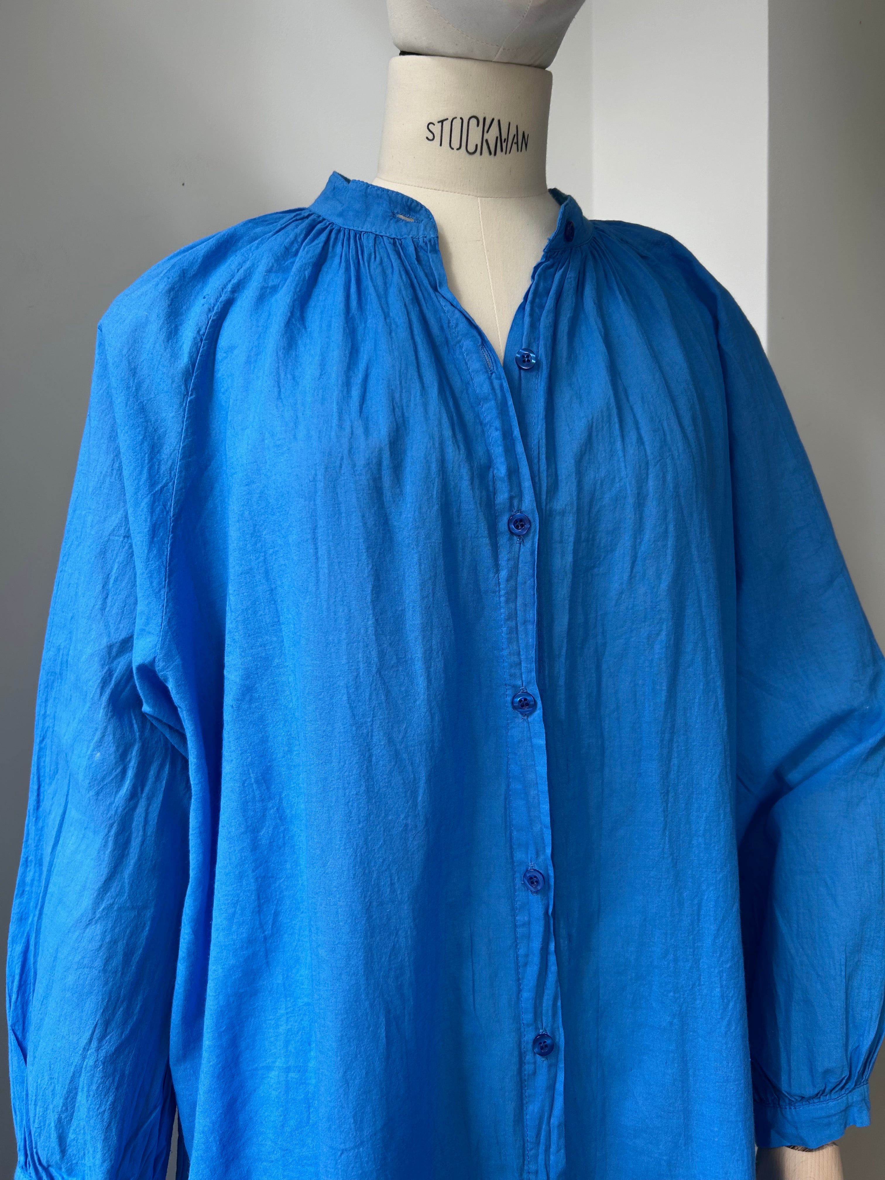 Sommerliches Blusenkleid - blau