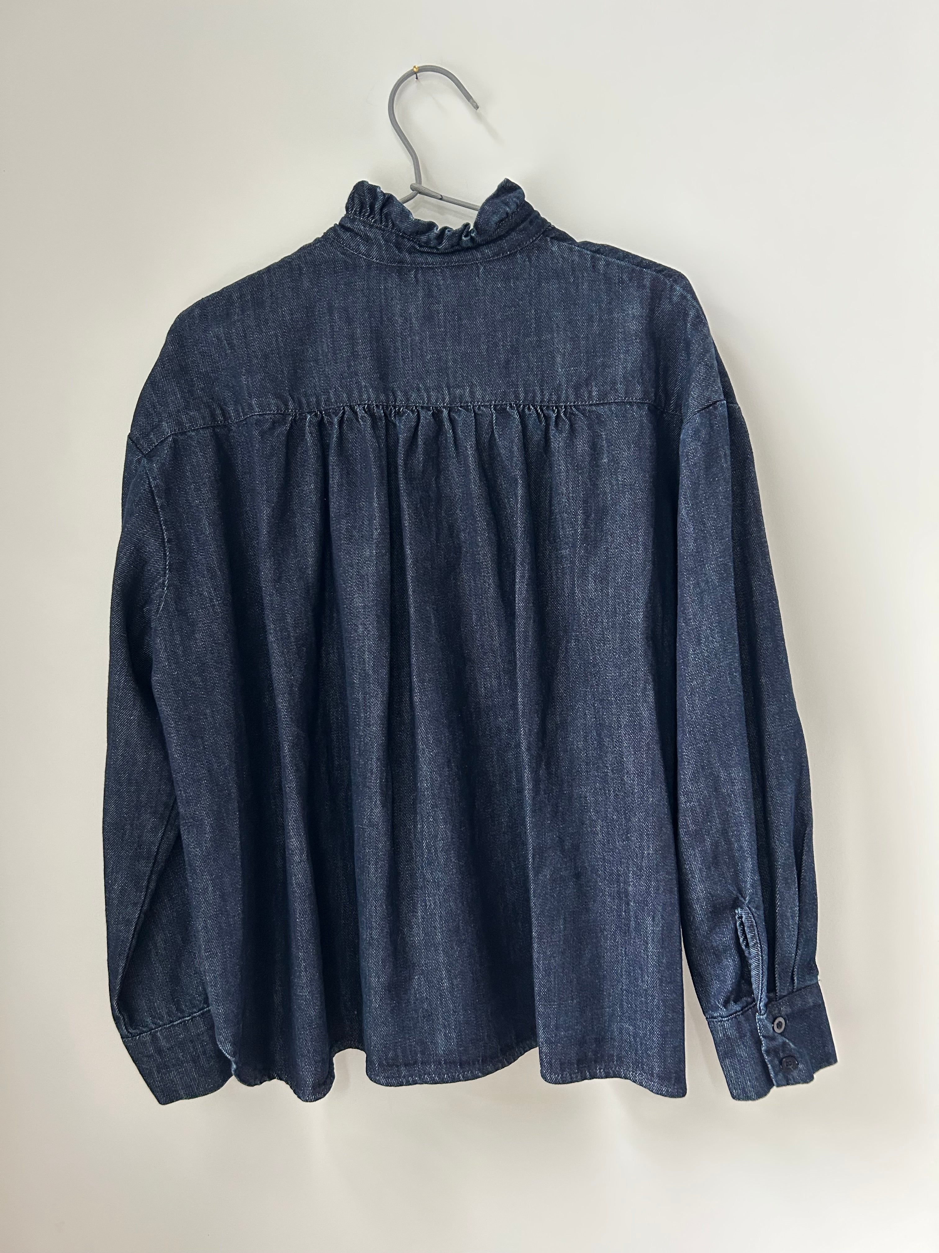 Jeansbluse - dark denim