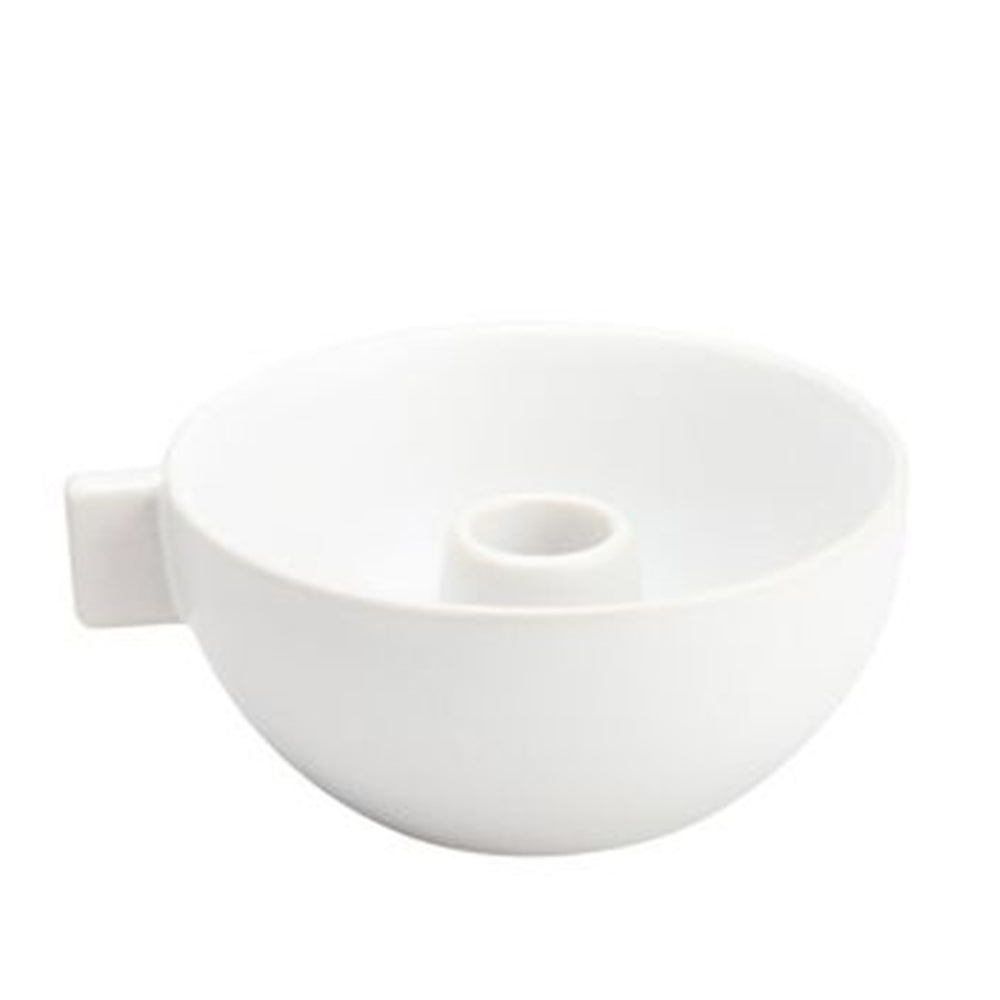 Kerzenhalter mit Griff - weiß Ø 12 cm