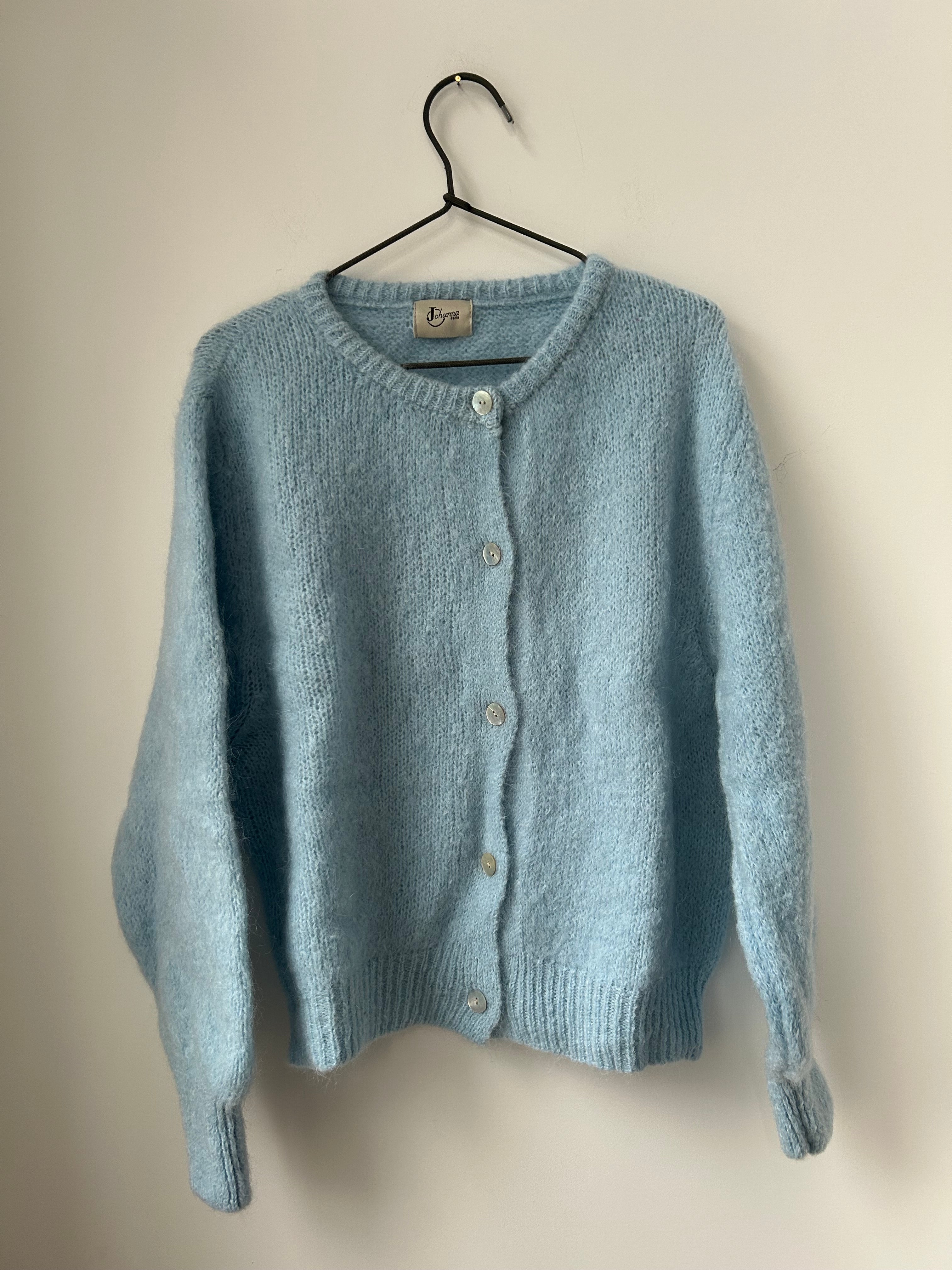 Strickjacke Cardigan - hellblau