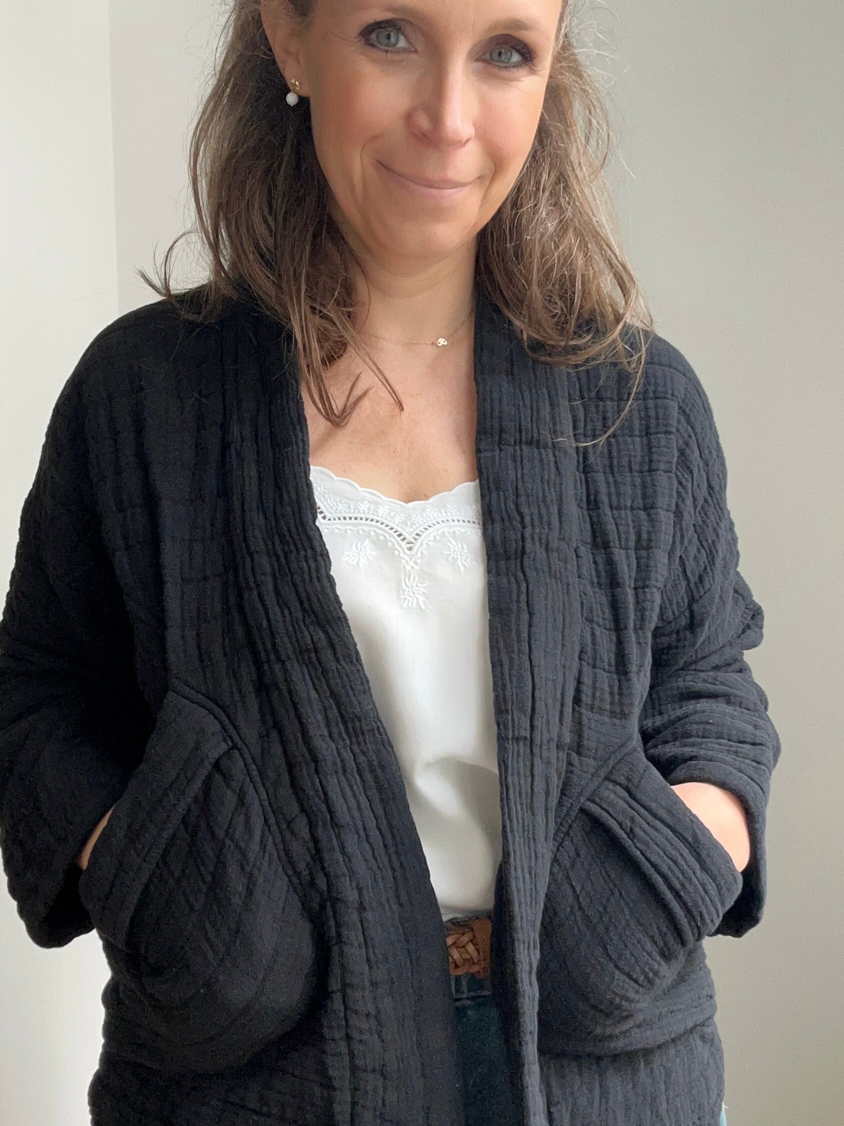 Kimono-Jacke Schwarz