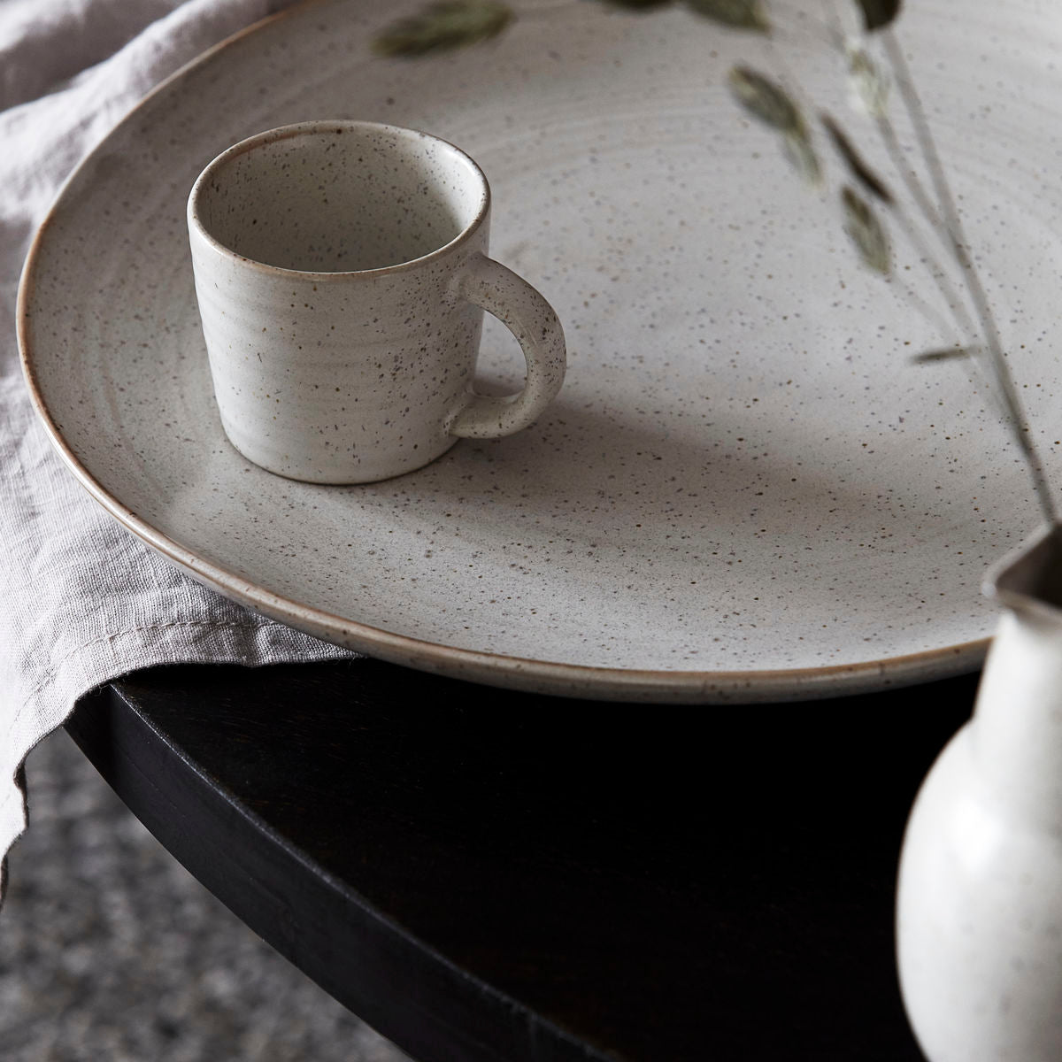 Espressotasse Pion - grau/weiß