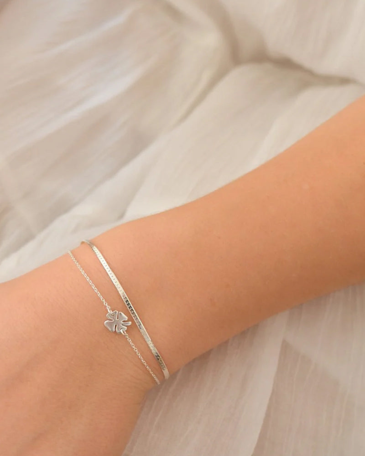 Armband Herringbone - silber Gr. M/L