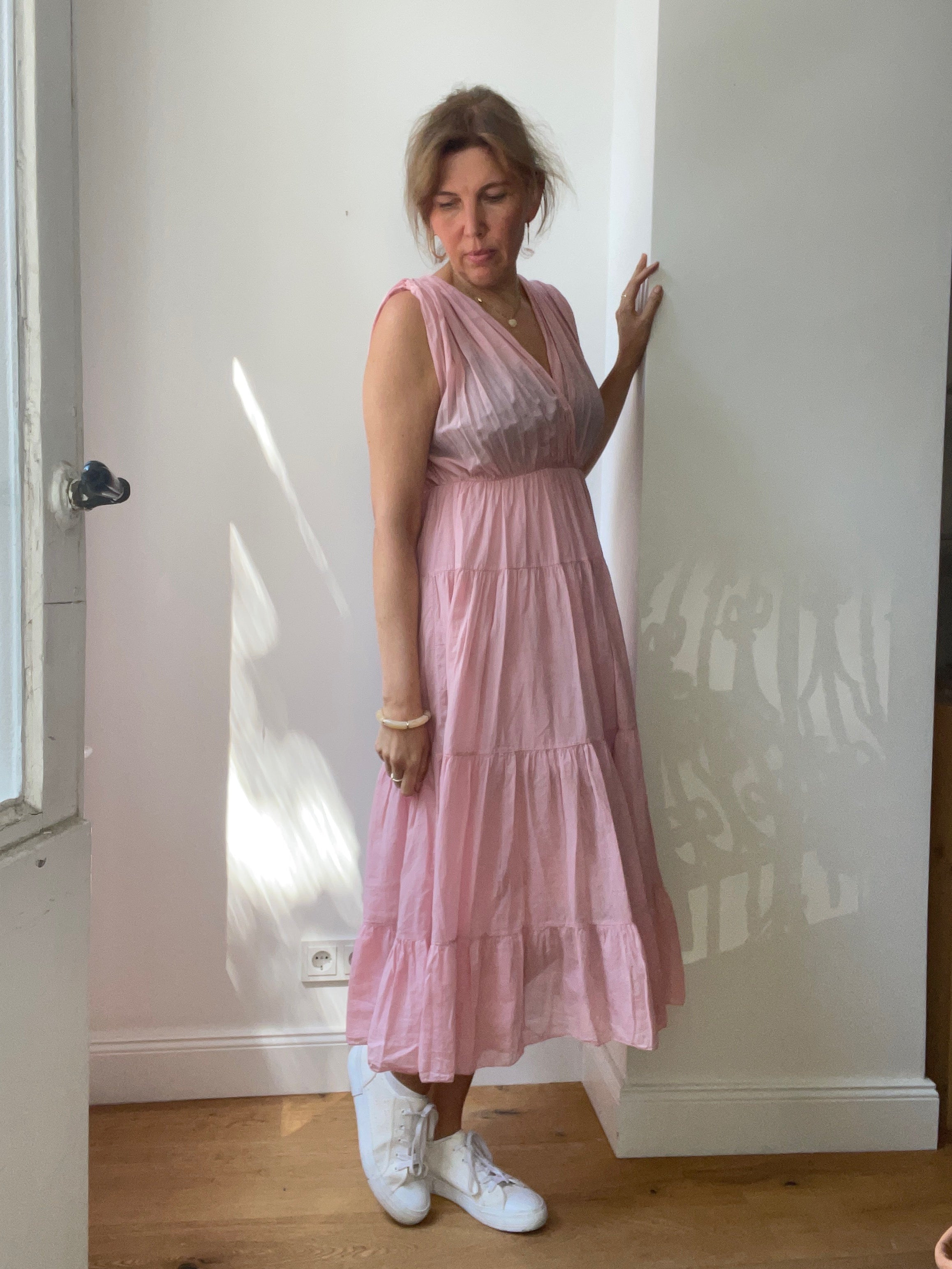 Ärmelloses Kleid - altrosa