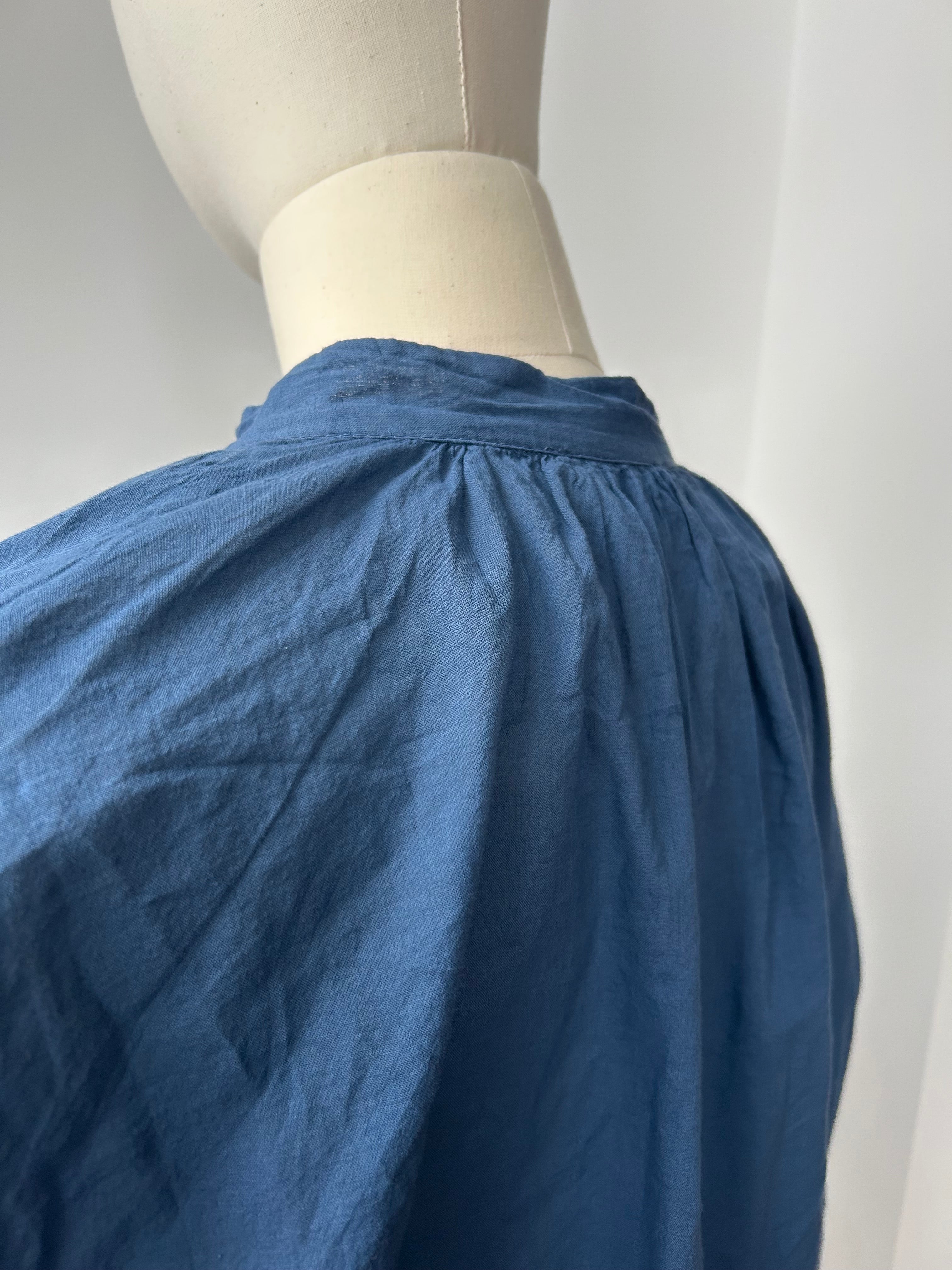 Leichte Baumwollbluse - navy