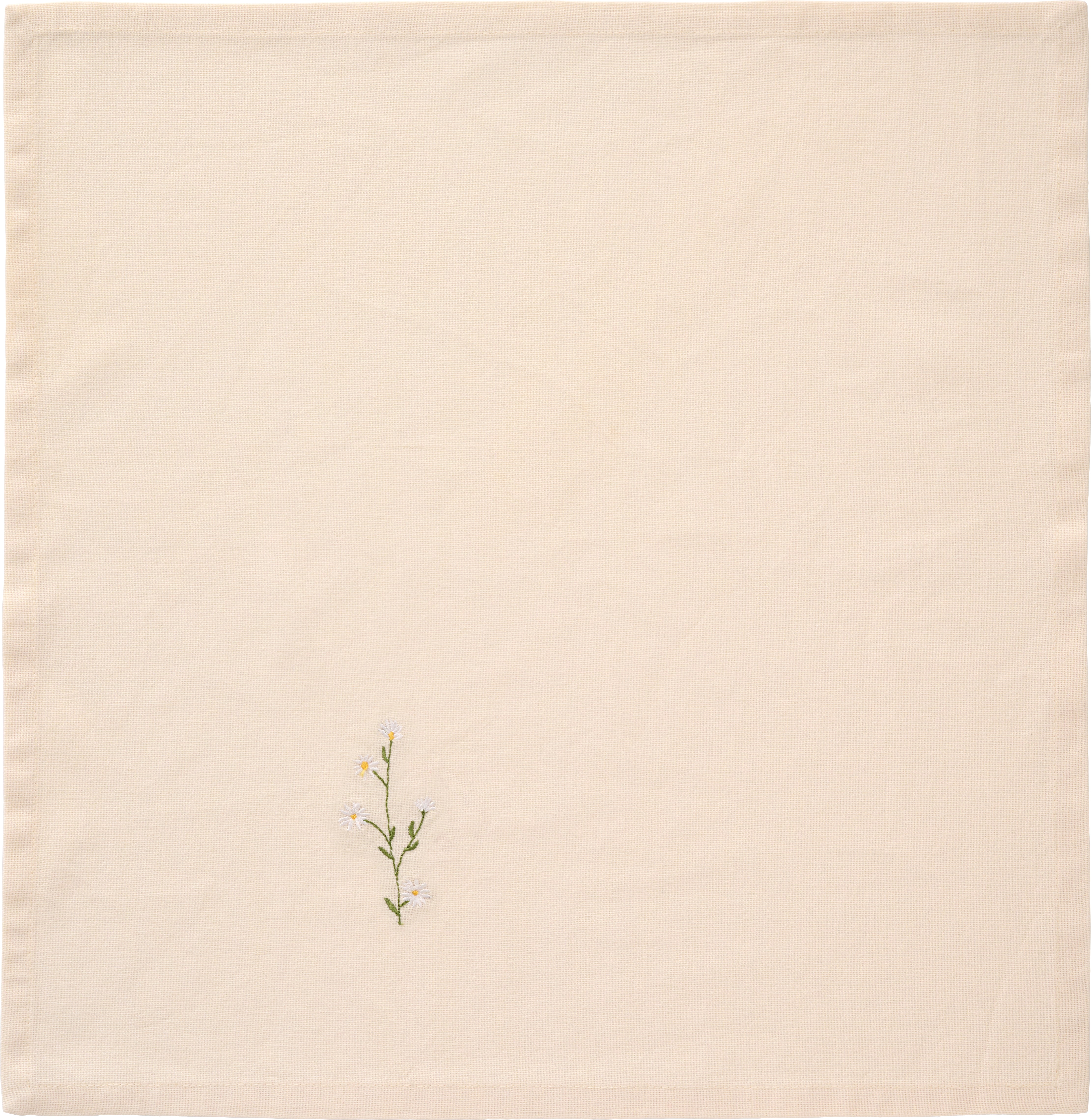 Stoffserviette Flora - weiße Margeriten