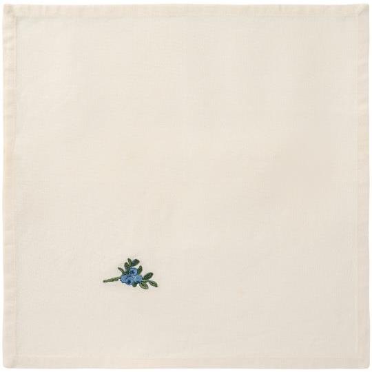 Stoffserviette Summer Vibes mit Stickerei - Blaubeere