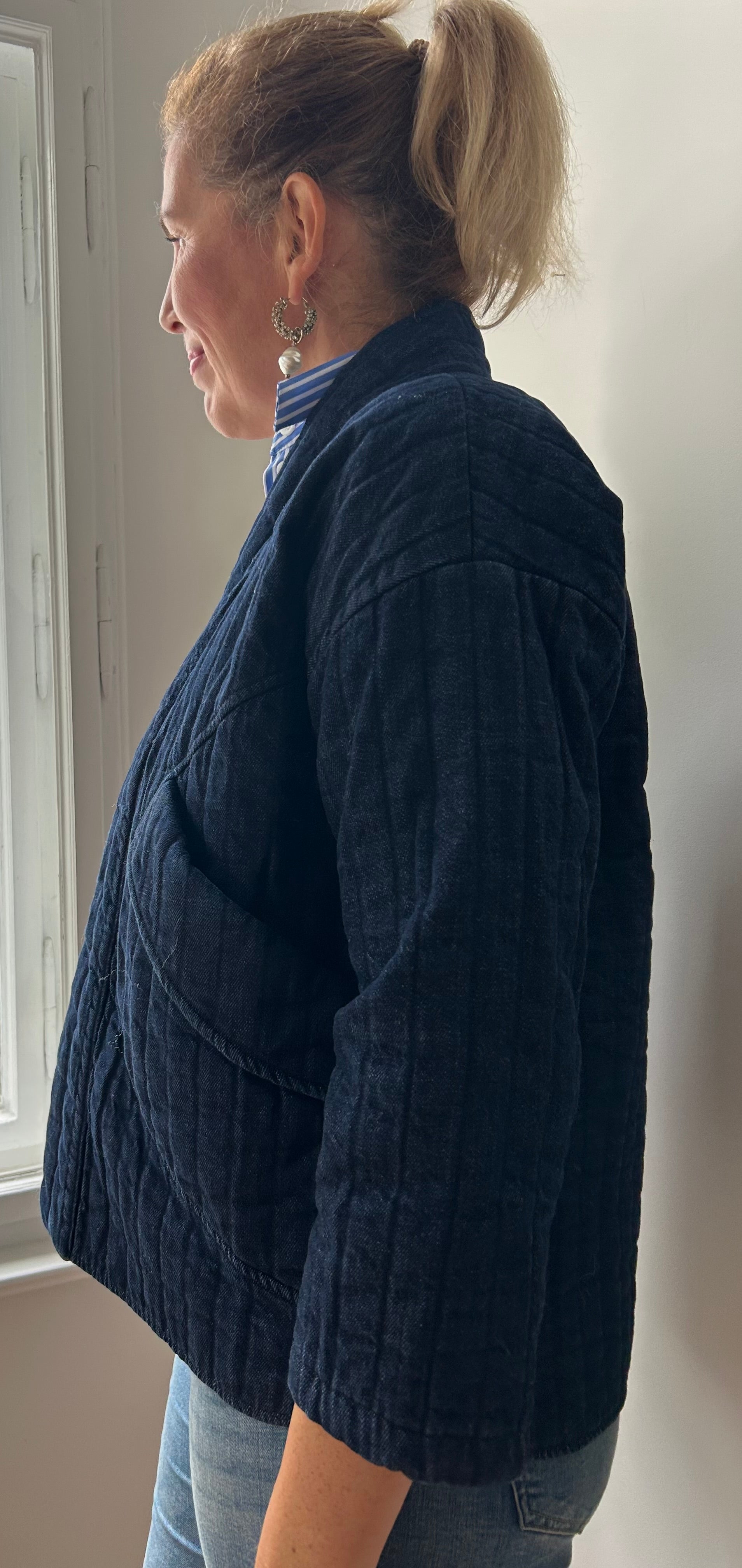 Kimono-Jacke Demin Dark
