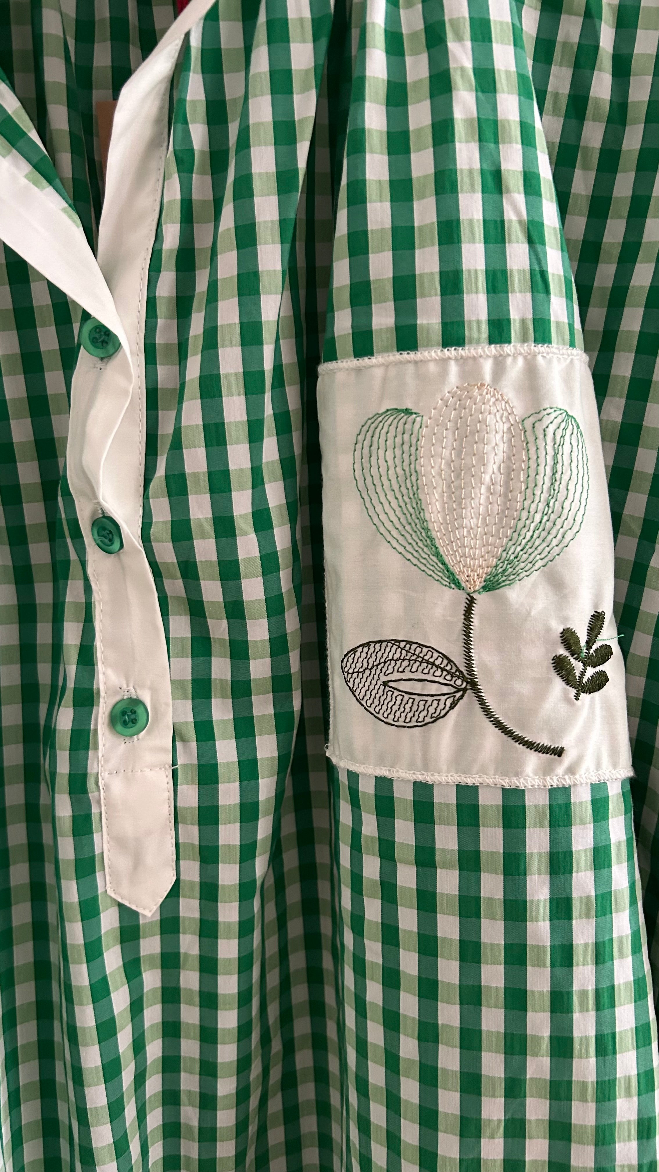 Bluse kariert - grün