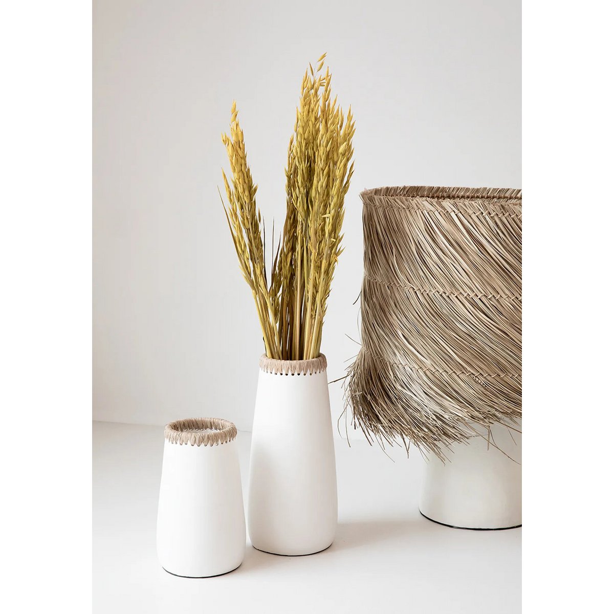 Tischlampe Sisal - weiss