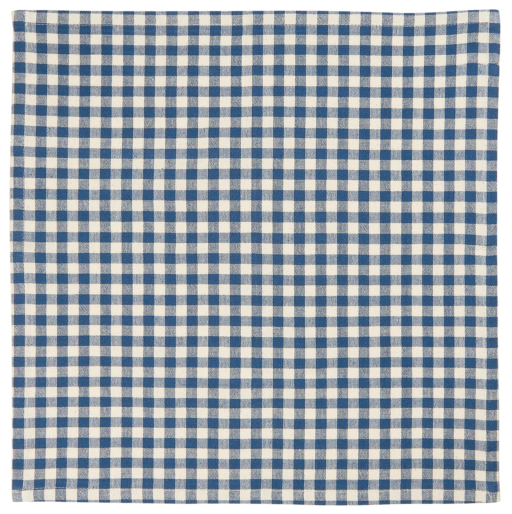 Stoffserviette blau kariert