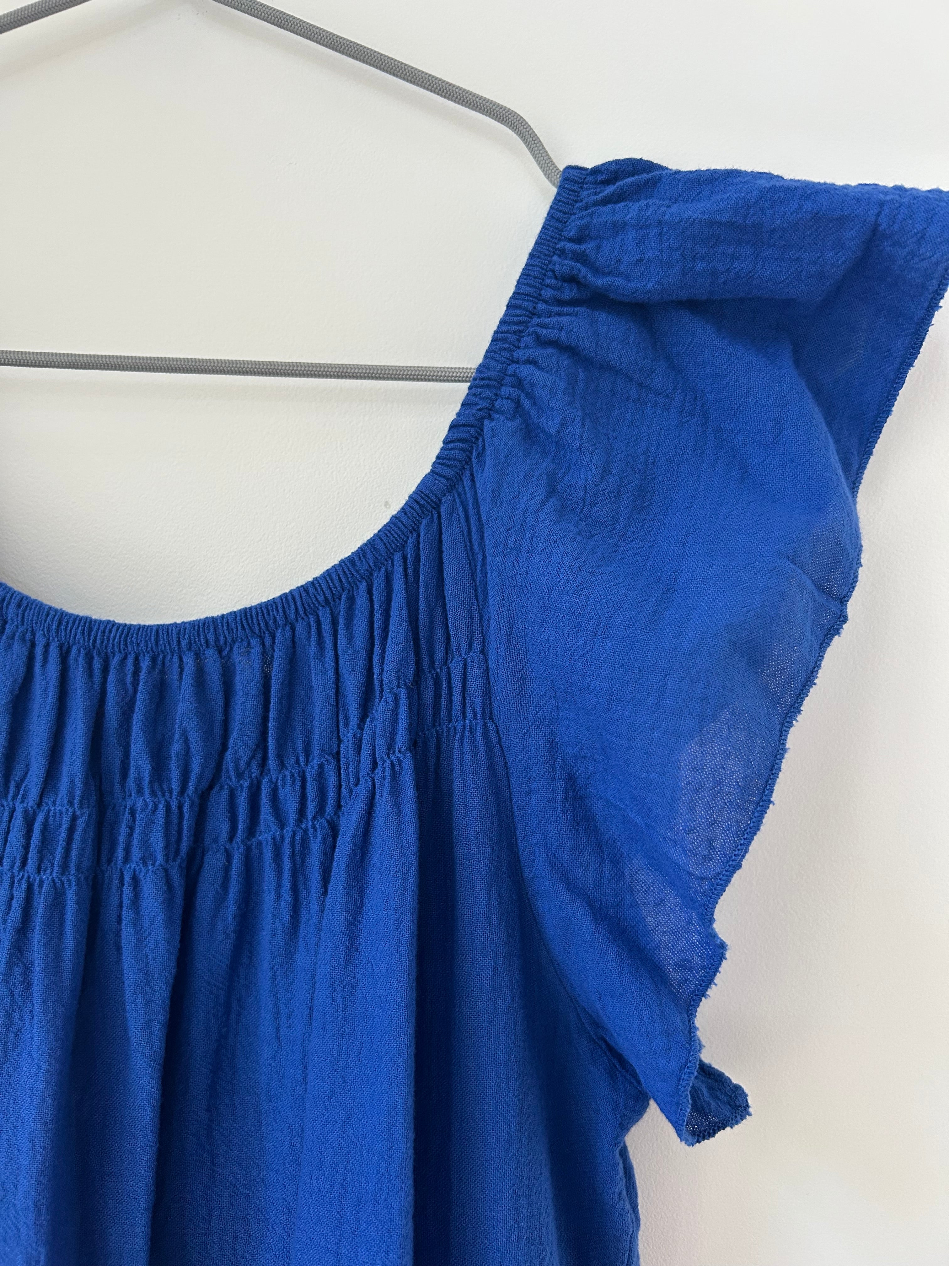 Sommerkleid aus Musselin - azurblau