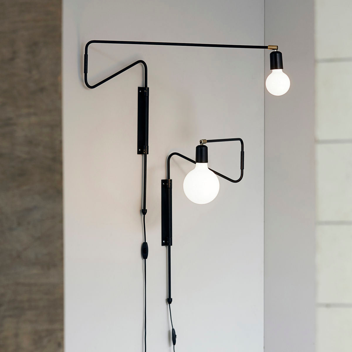 Wandlampe Swing - schwarz klein