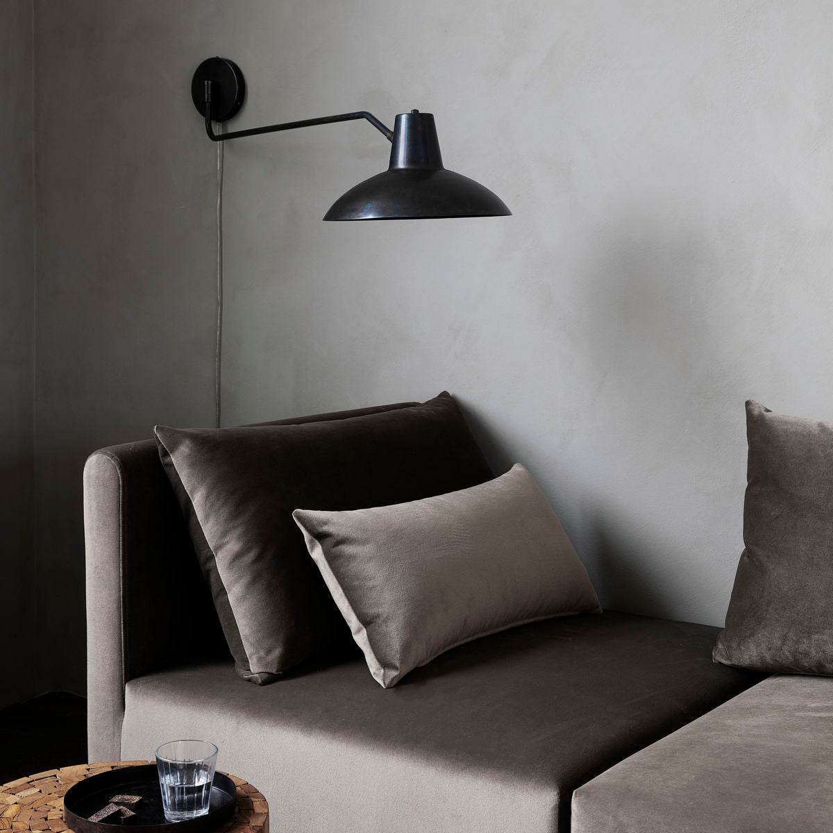 Wandlampe Desk - antikes braun