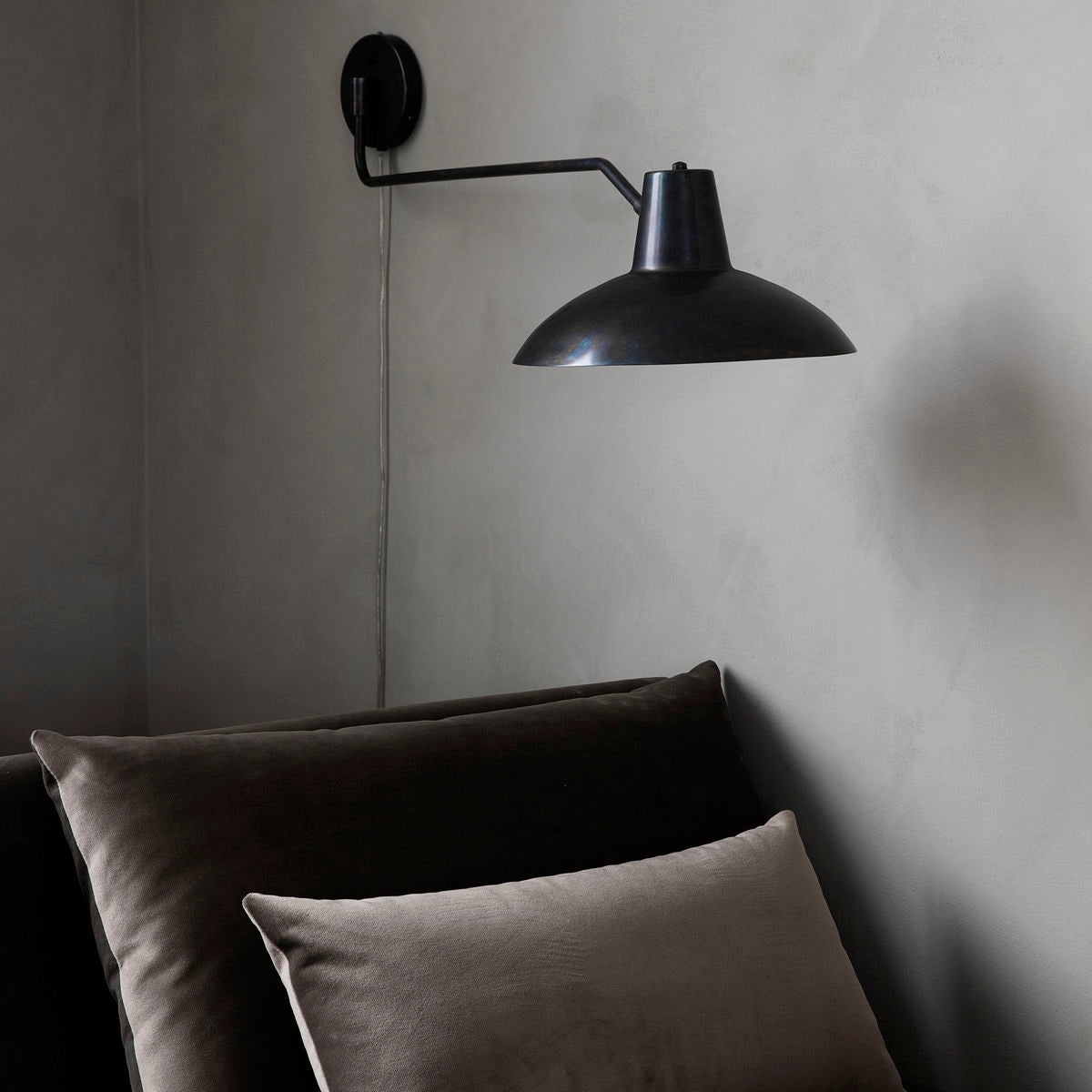 Wandlampe Desk - antikes braun