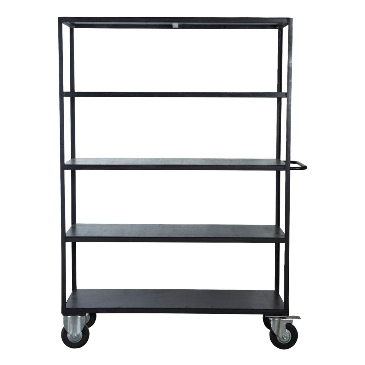 Regal mit 4 Rollen - schwarz