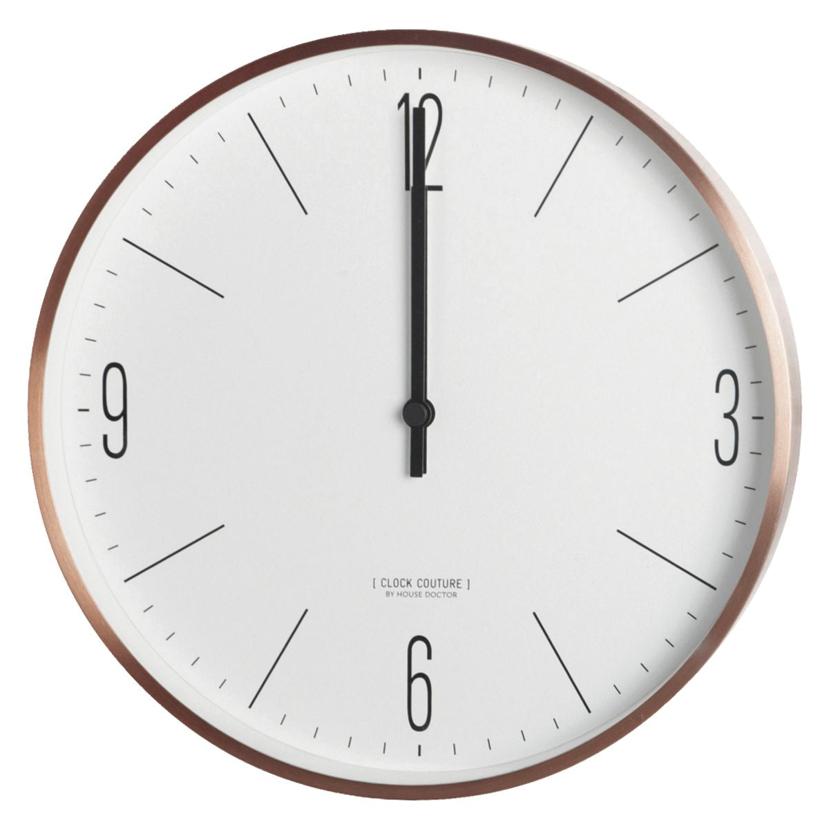 Wanduhr Clock Couture - weiß/messing