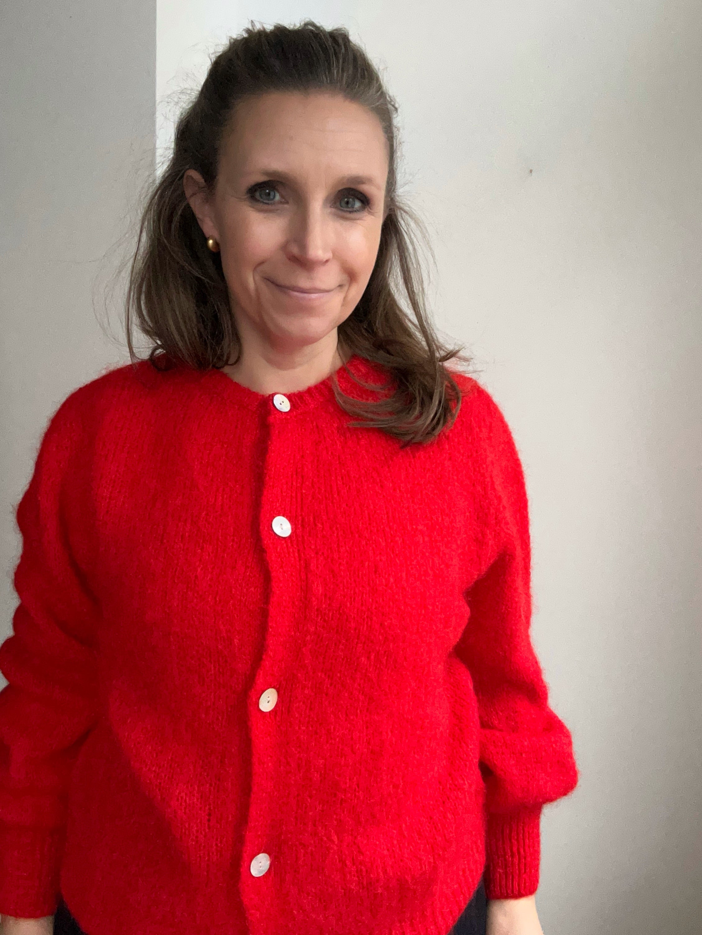 Strickjacke Cardigan - rot