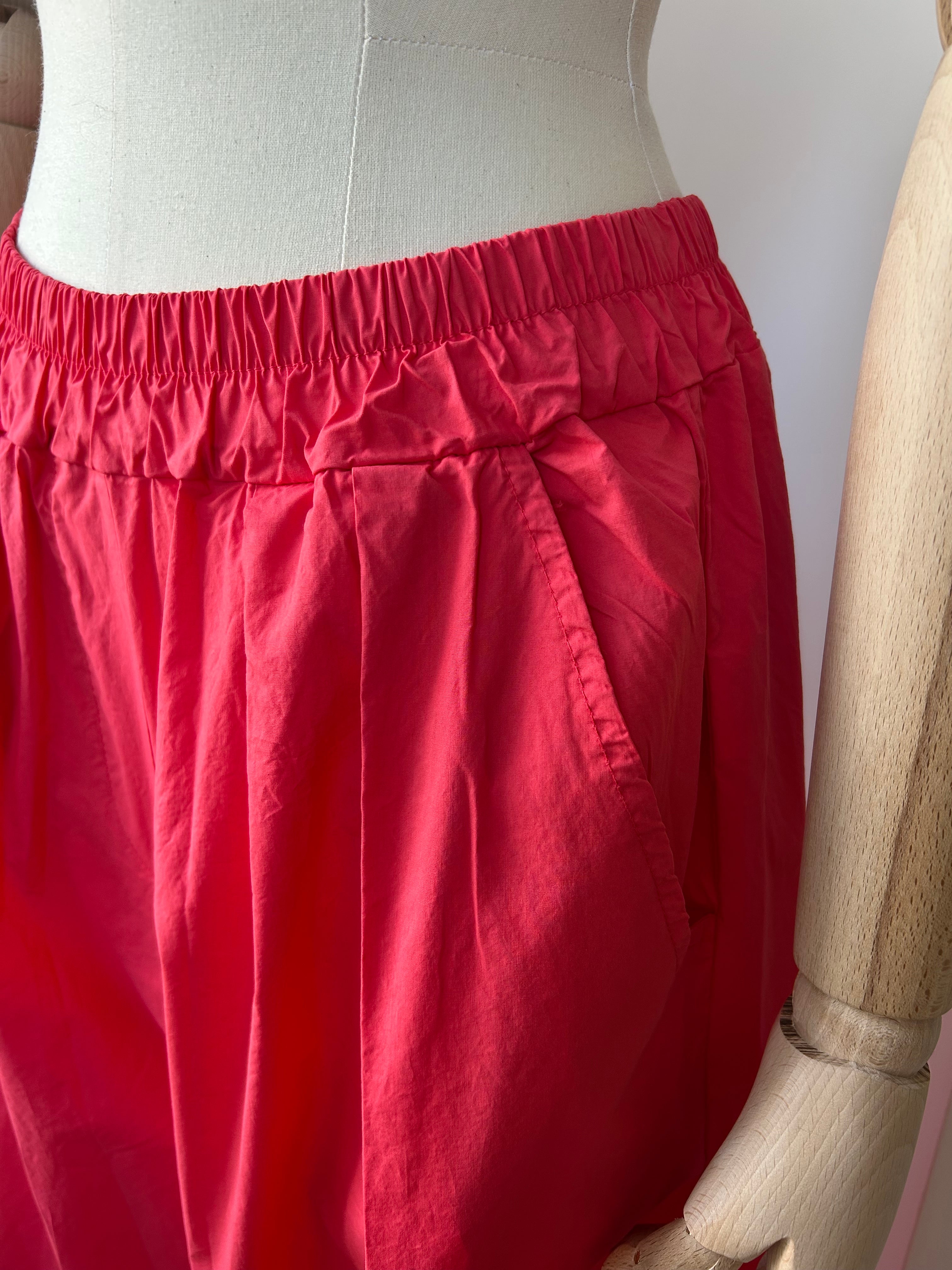 Leichte Culotte Palazzo-Hose - hot pink
