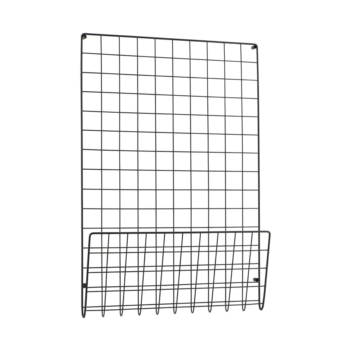Schwarzes Wandregal Mesh - schwarz
