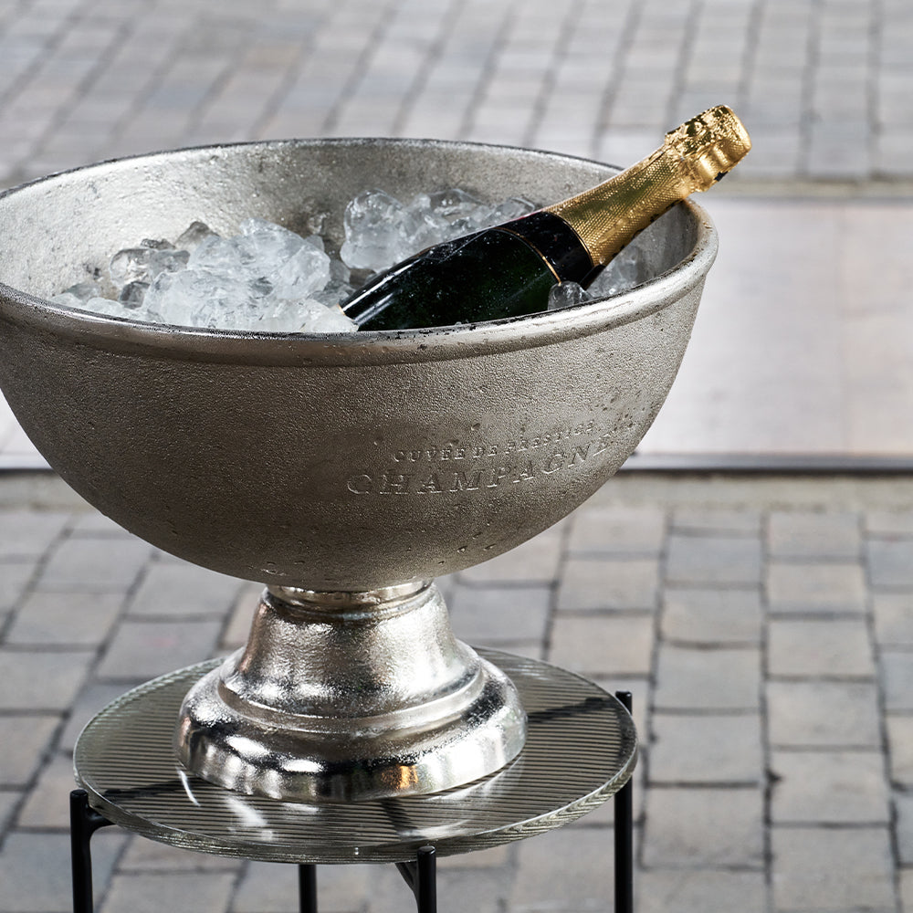 Weinkühler Champtub - brushed silver