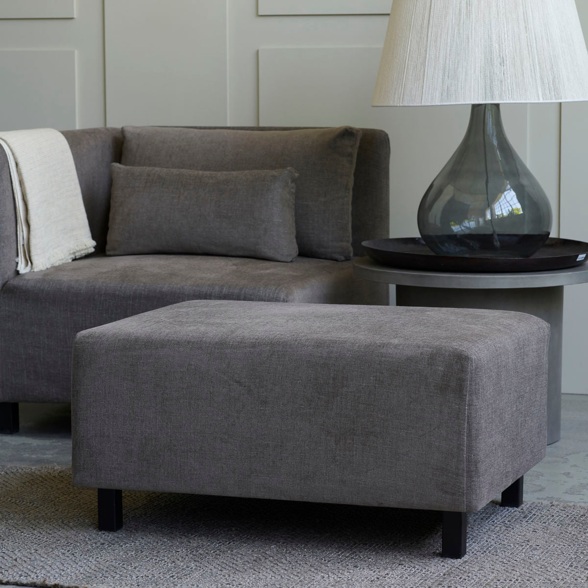 Pouf Hazel Night - grau/braun