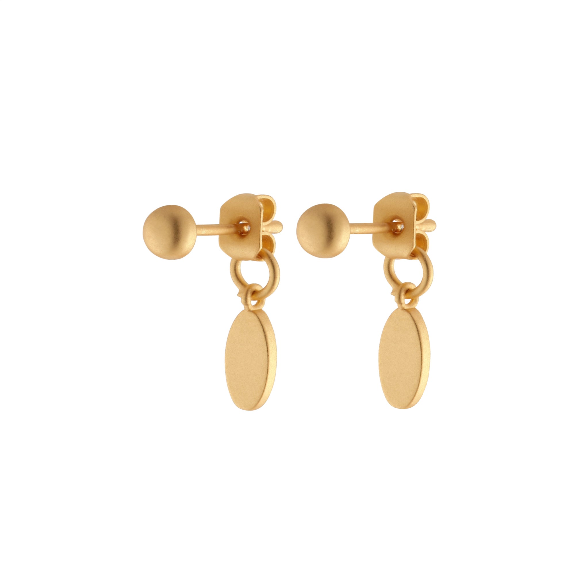 Ohrstecker 1-Oval - gold