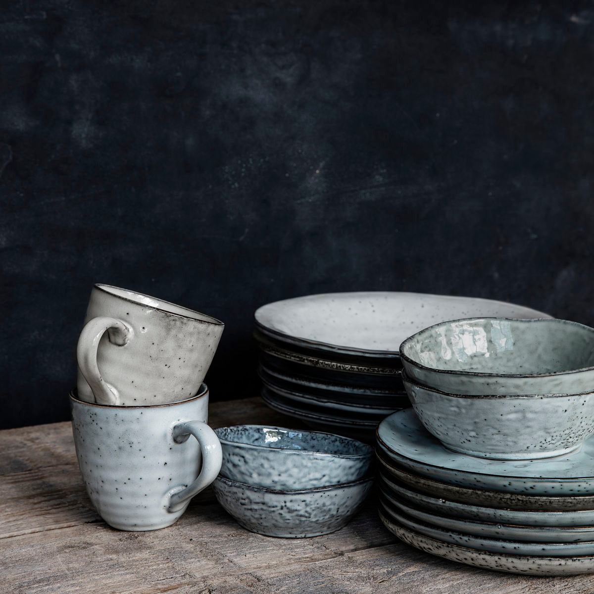 Schale Rustic - grau/blau Ø 11,5 cm