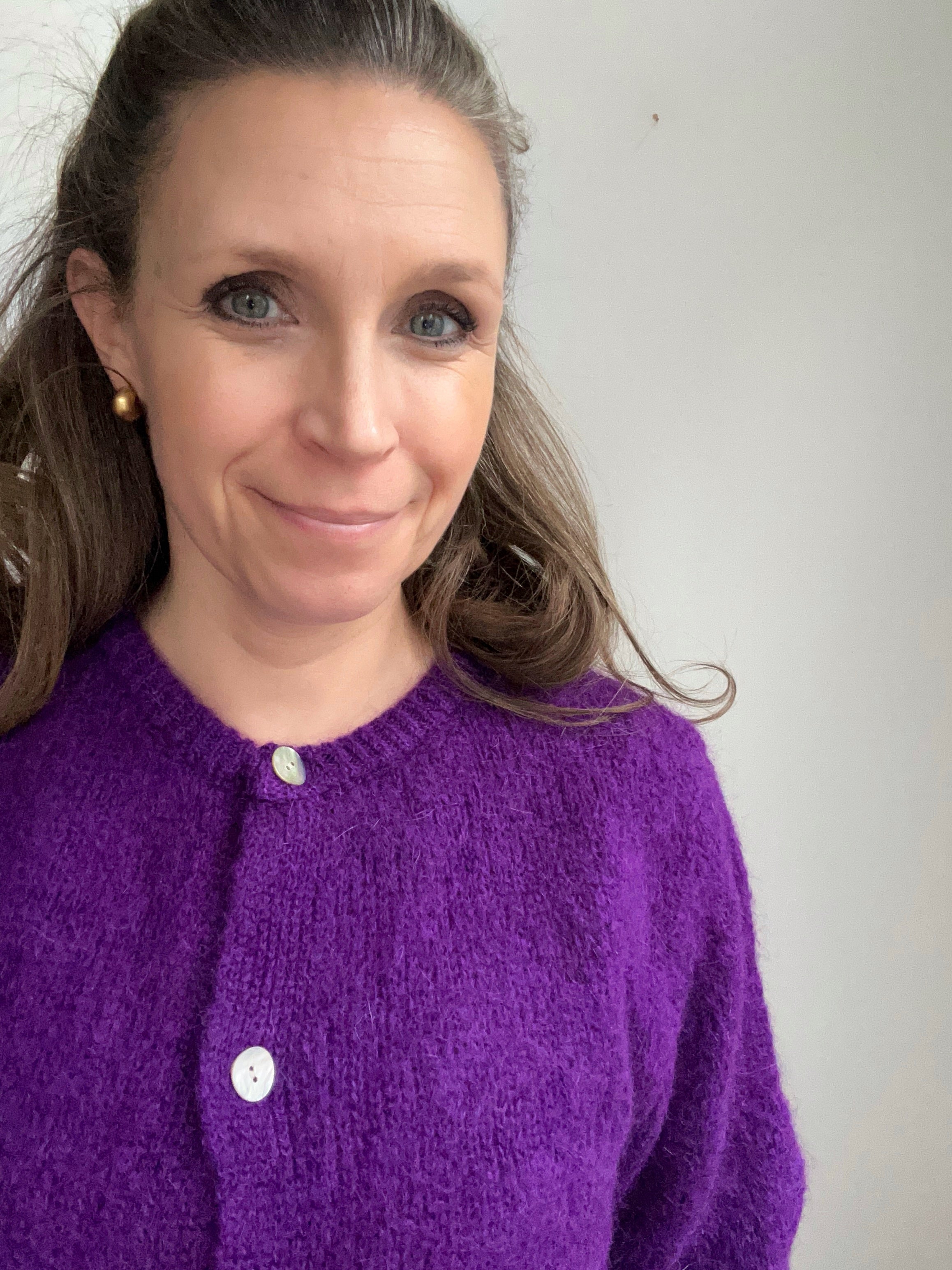 Strickjacke Cardigan - purple