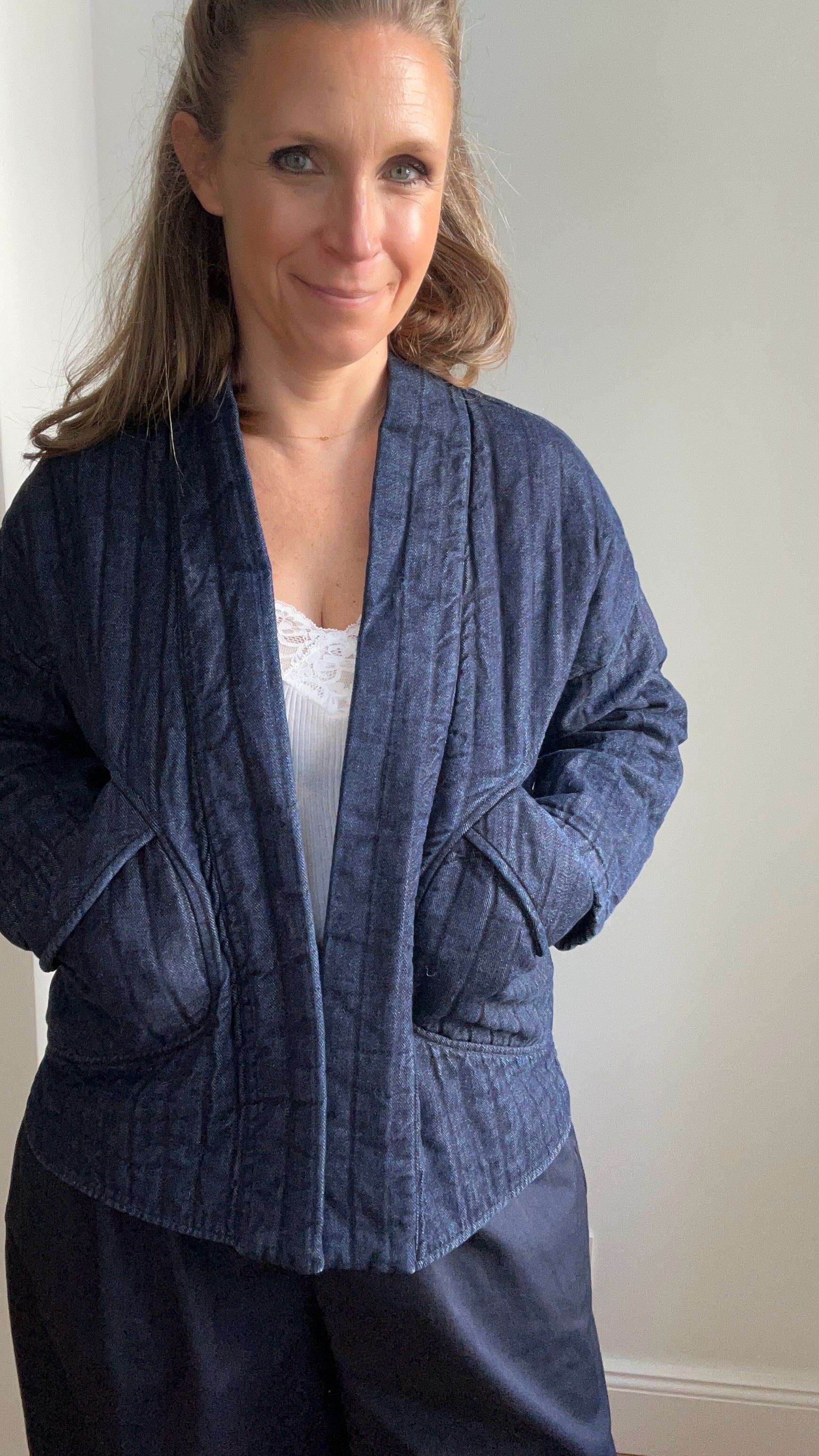 Kimono-Jacke Demin Dark