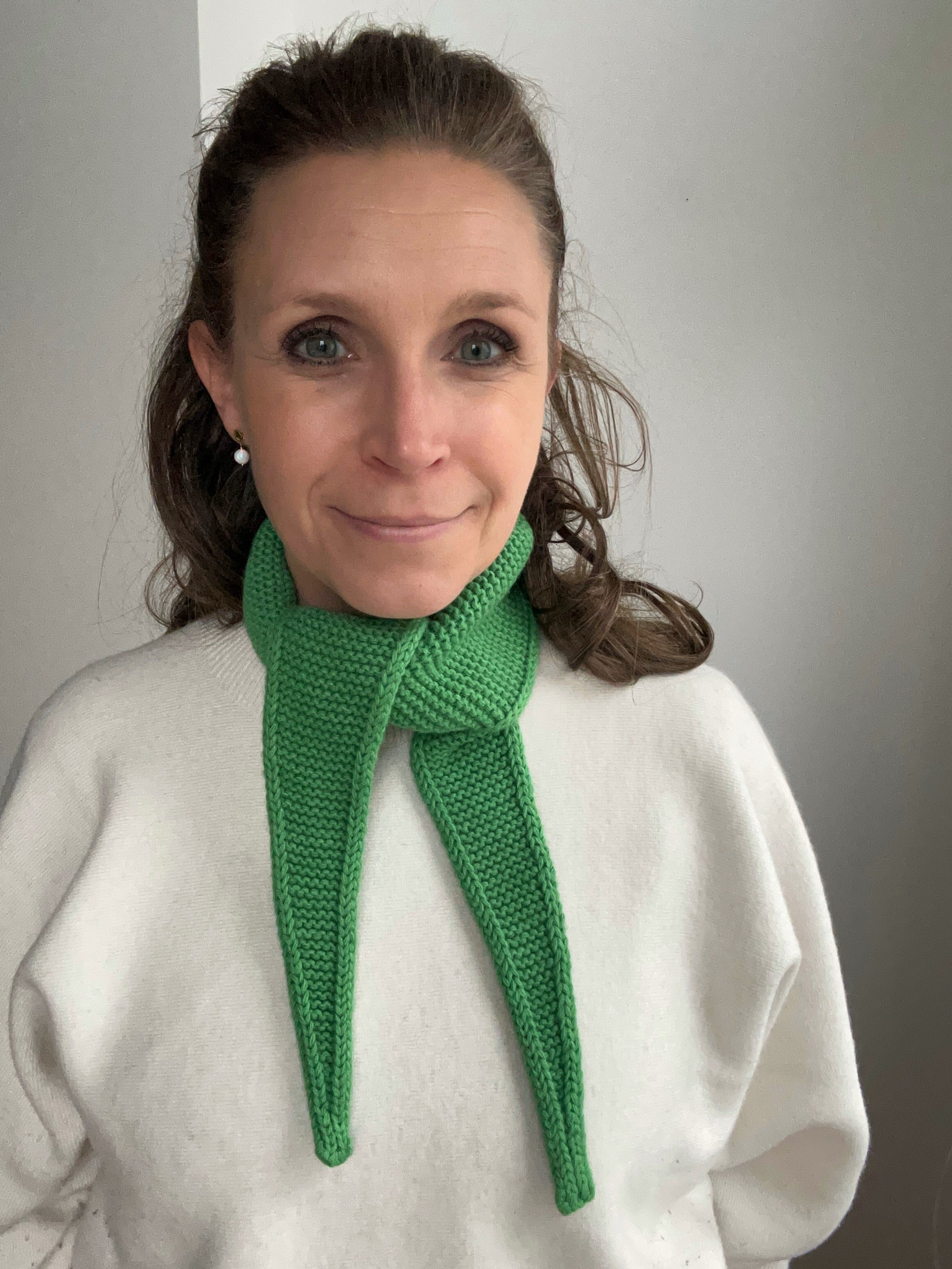 Kleiner Strick-Schal - grün