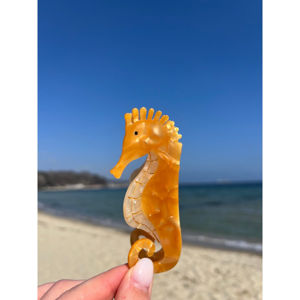 Haarklammer Seahorse - Orange